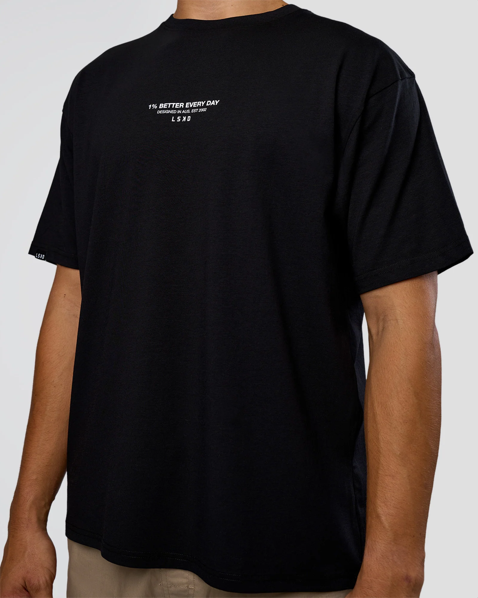 1% Better Every Day EST FLXCotton Oversized Tee - Black - Image 8