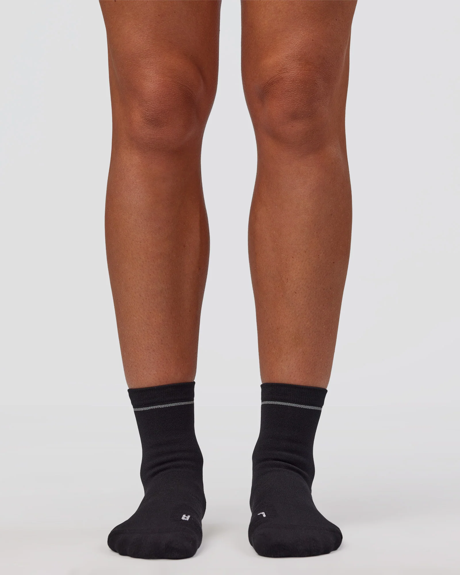 1% Better Performance Quarter Socks - Black-Reflective - Image 4