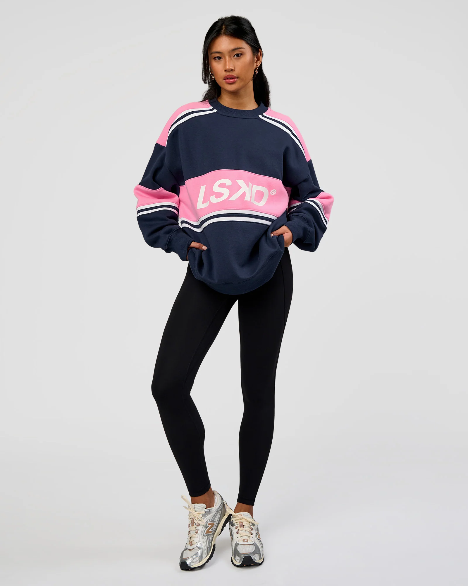 A-Team Sweater Oversize - Future Navy-Candy Pink - Image 11