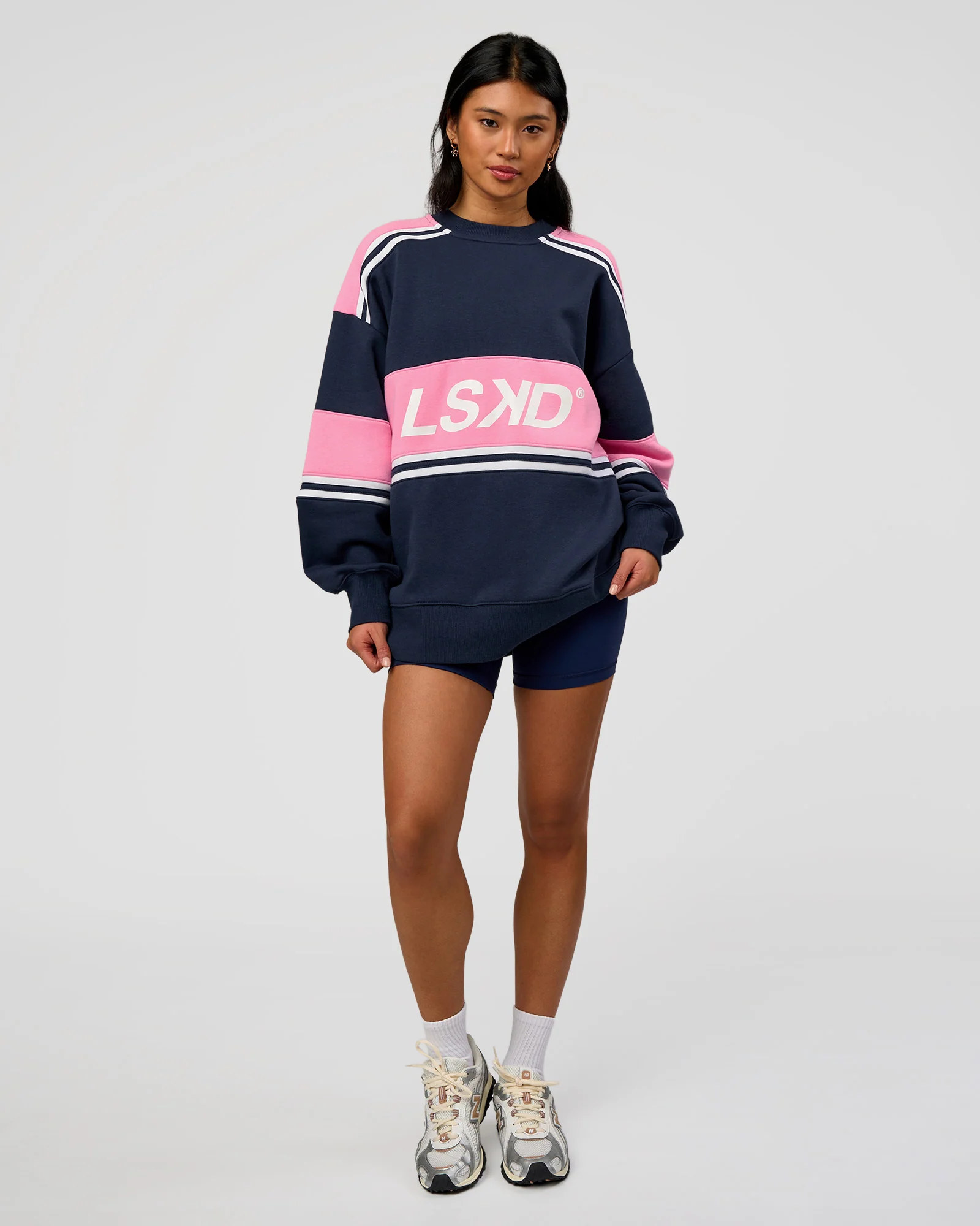 A-Team Sweater Oversize - Future Navy-Candy Pink - Image 9