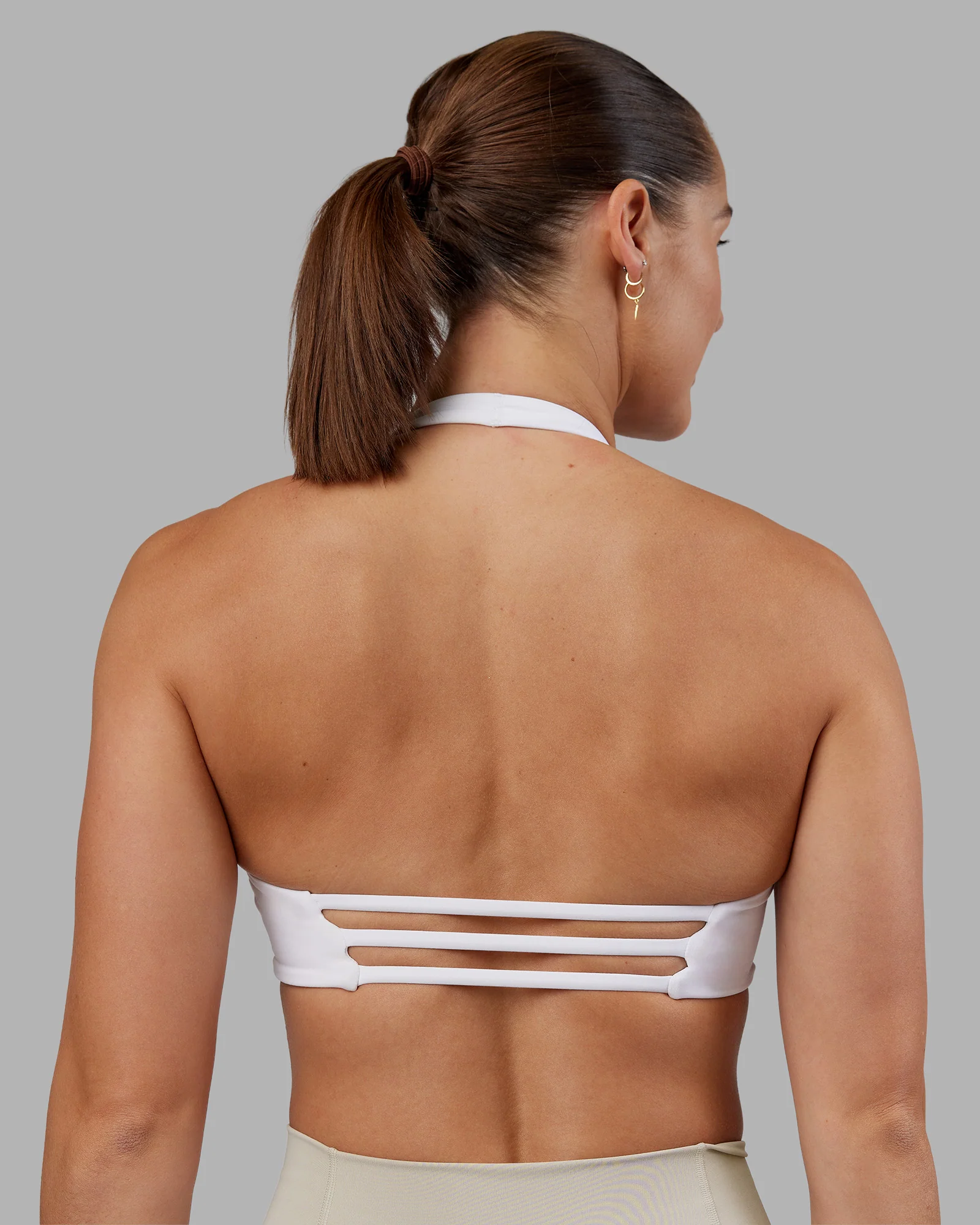 Abs Agile Halter Sports Bra - White - Image 4