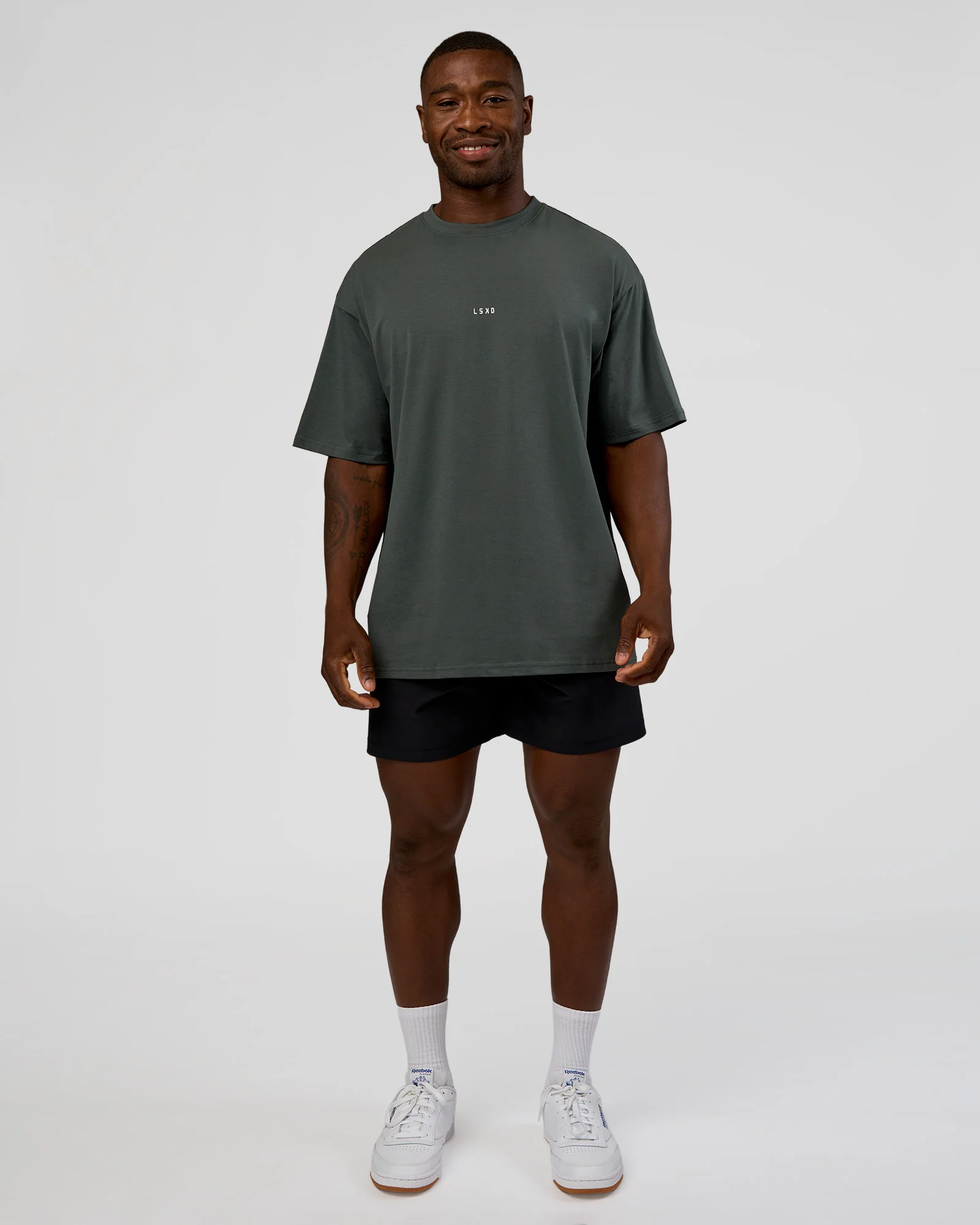 Abstract Haze FLXCotton Tee - Carbon Green-Cantaloupe - Image 10