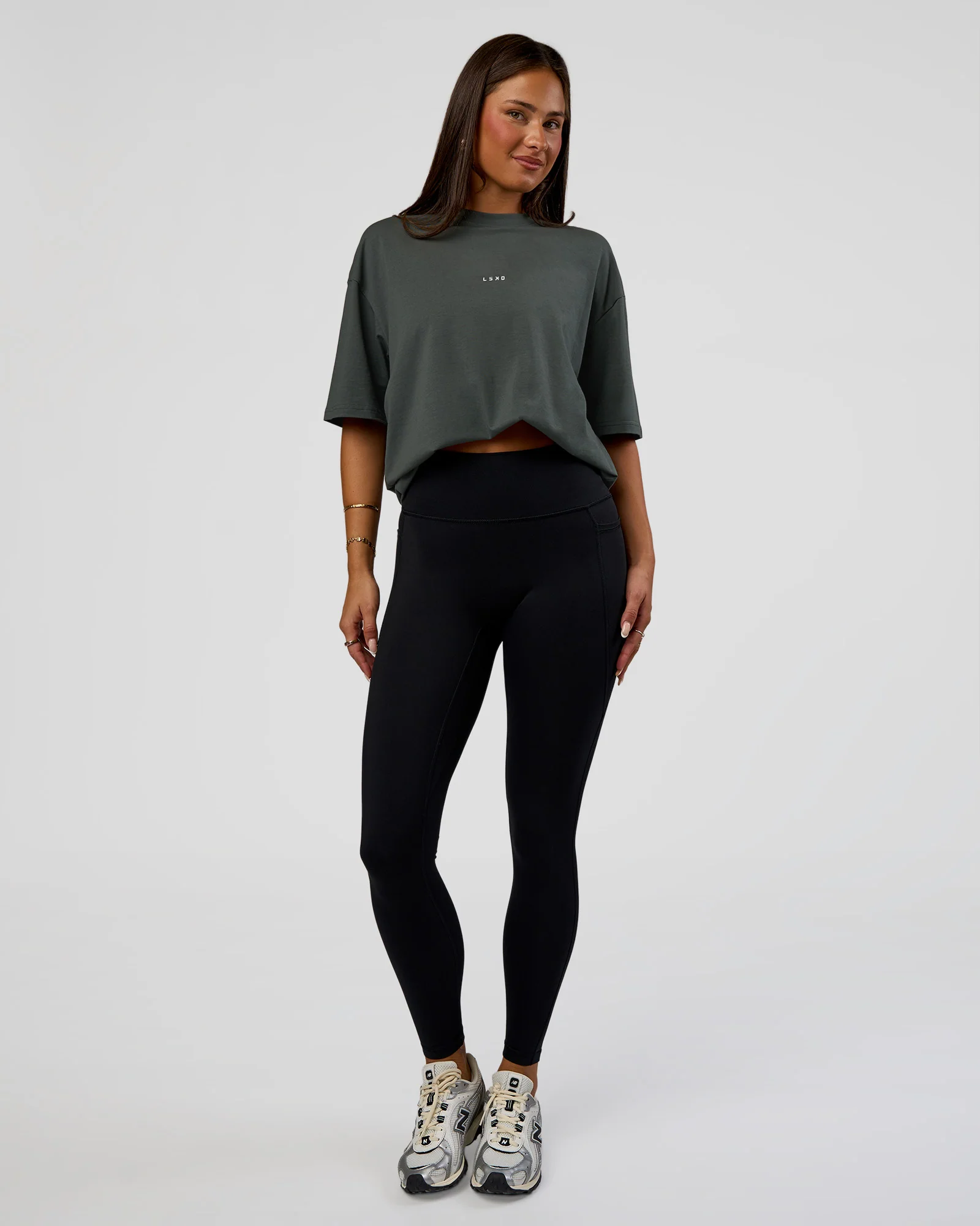 Abstract Haze FLXCotton Tee - Carbon Green-Cantaloupe - Image 8