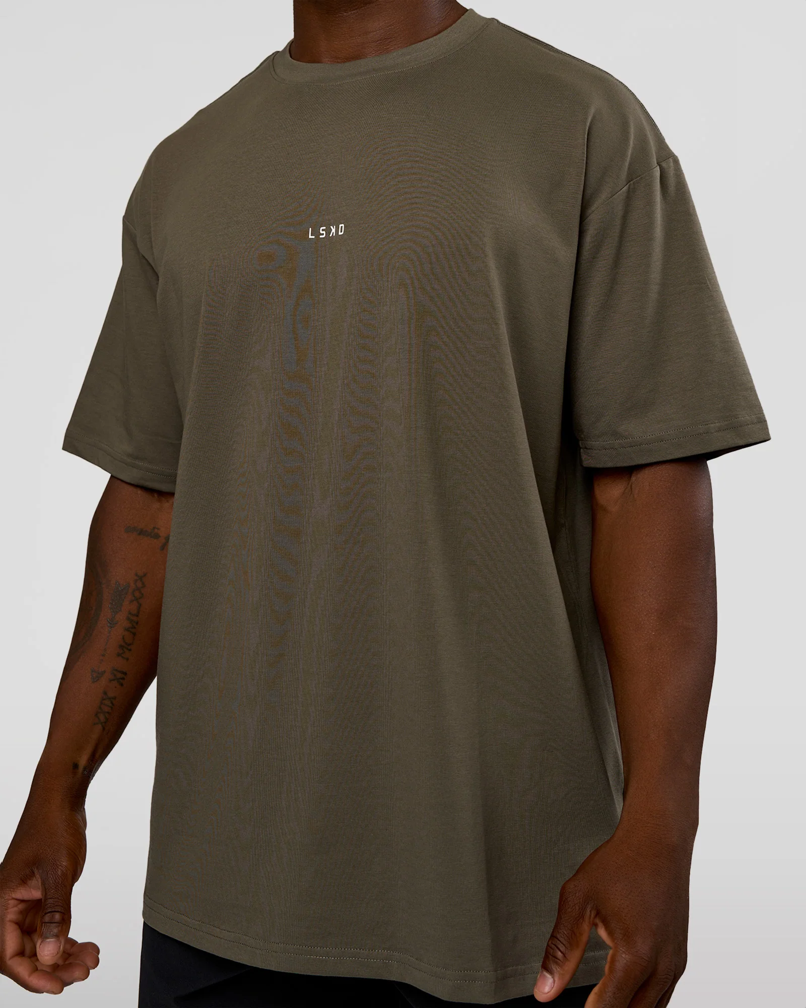 Abstract Haze FLXCotton Tee - Walnut Grey-White - Image 10