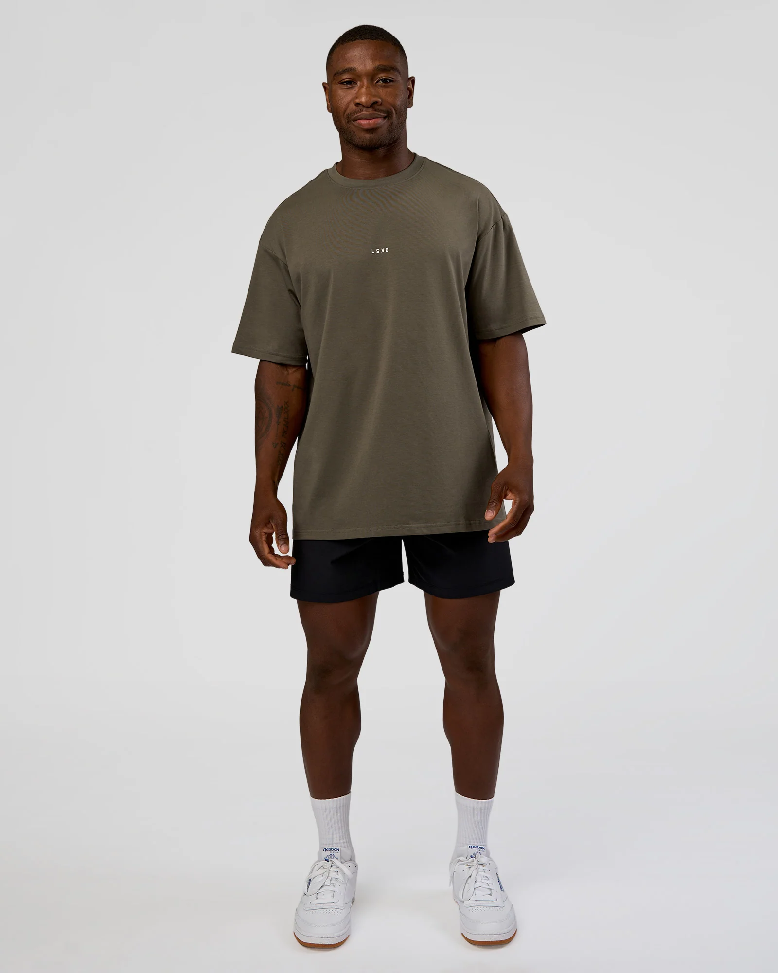 Abstract Haze FLXCotton Tee - Walnut Grey-White - Image 8