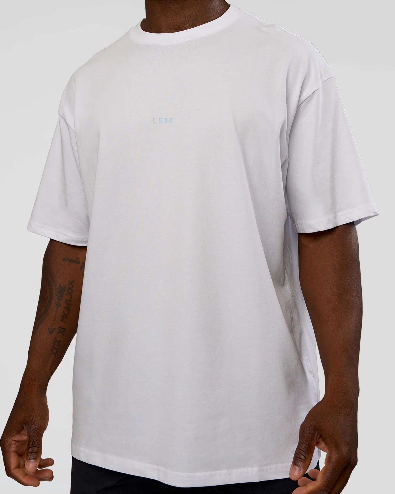 Abstract Haze FLXCotton Tee - White-Blue Aura - Image 8