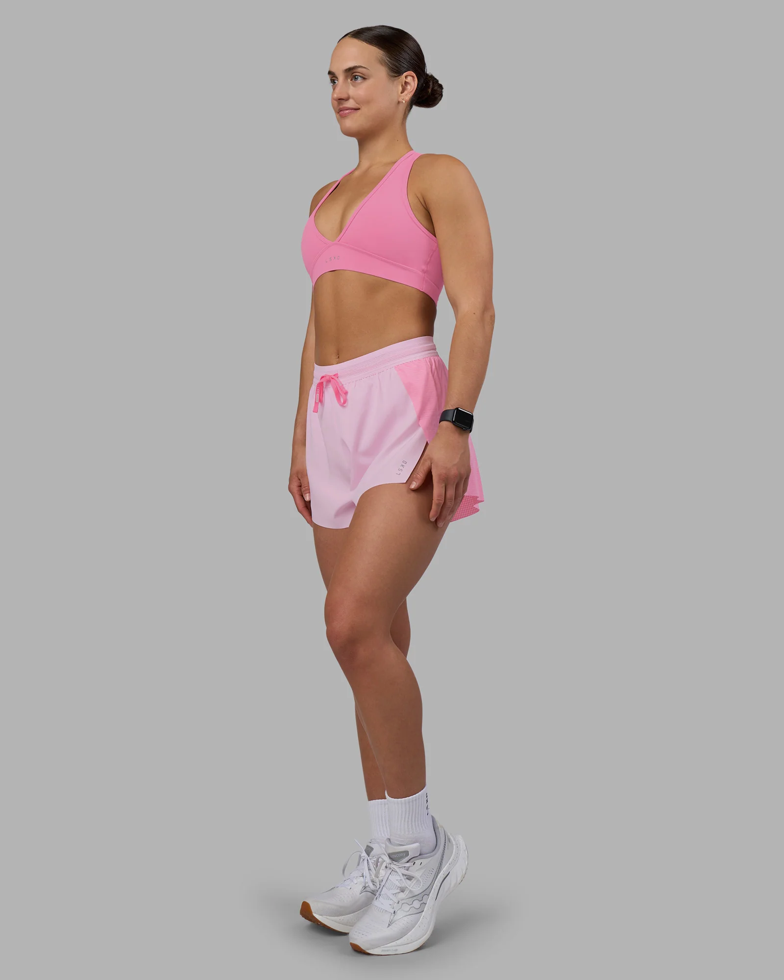 Accelerate 3" High-Rise Running Short - Candy Pink-Marshmallow - Image 6