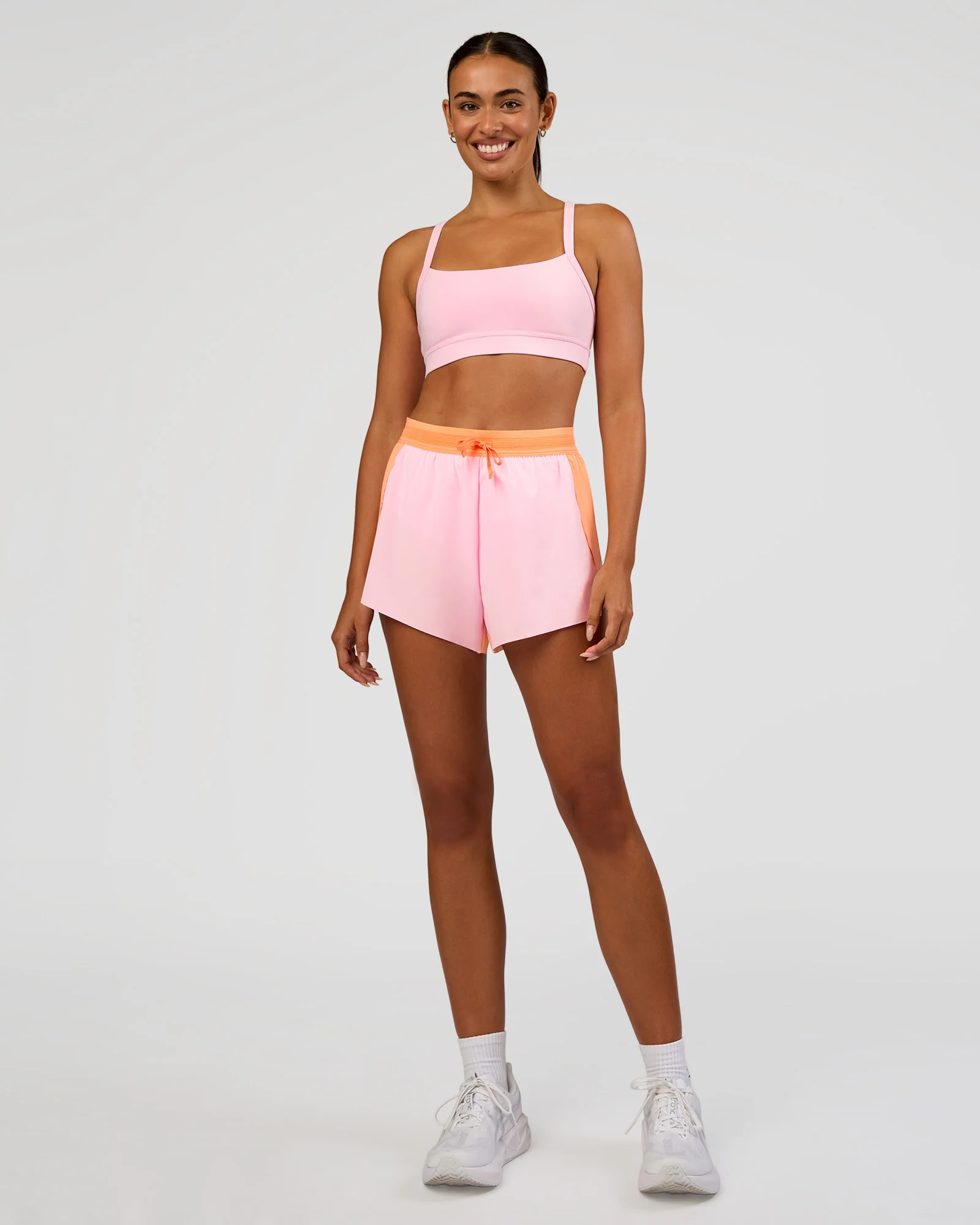 Accelerate 3" High-Rise Running Short - Cantaloupe-Marshmallow - Image 7
