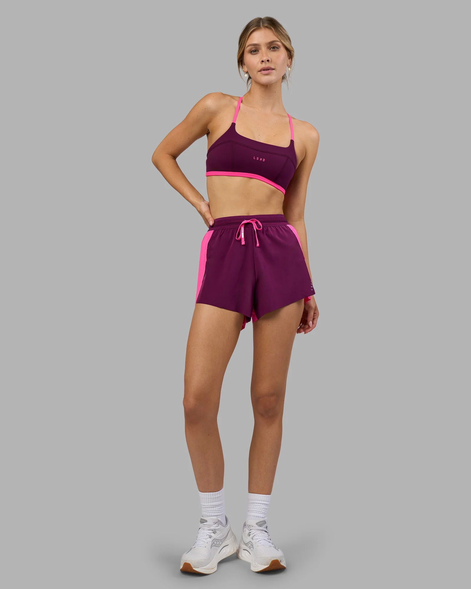 Accelerate 3" High-Rise Running Short - Ultra Pink-Plum Caspia - Image 2