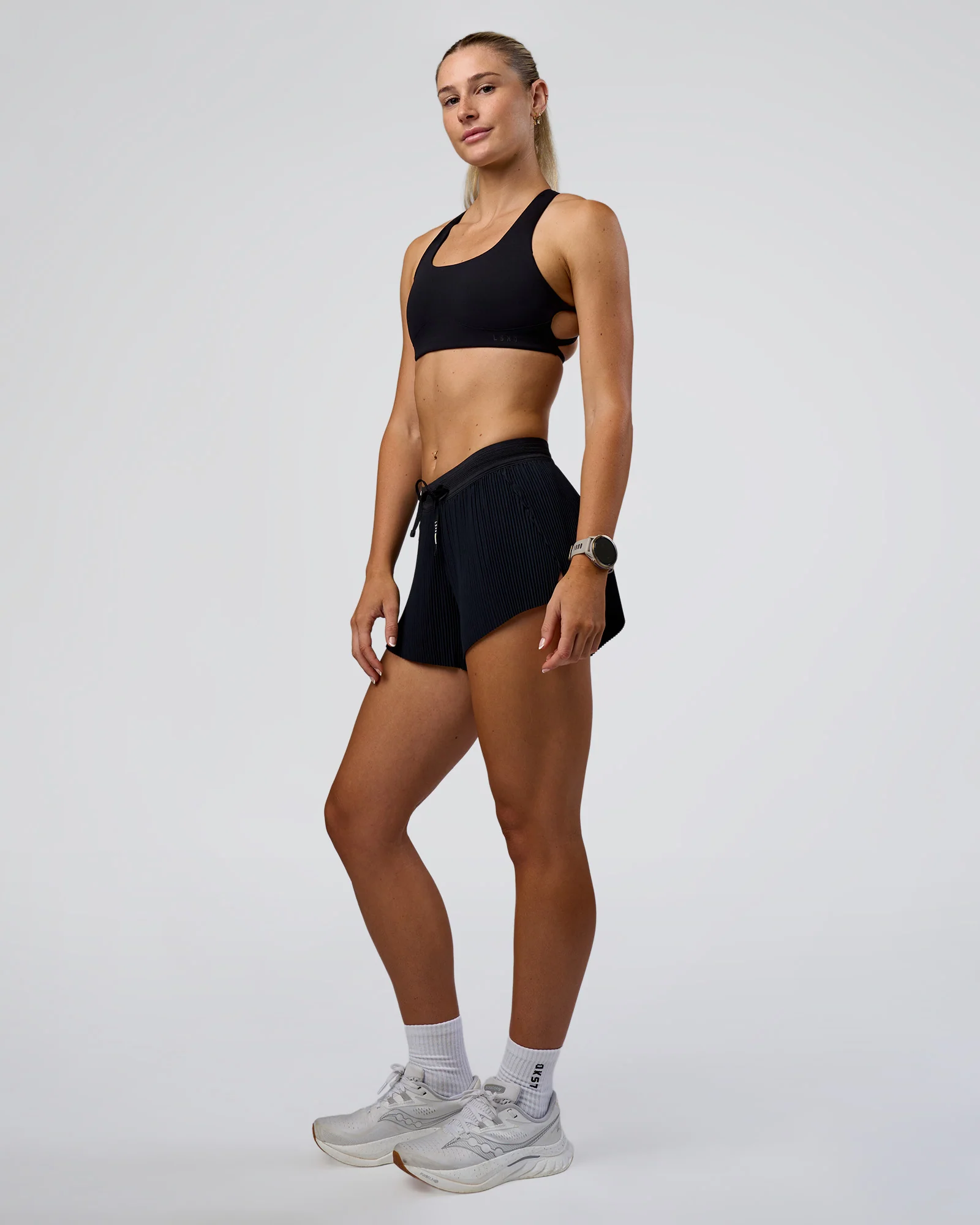 Accelerate 3" Pleated Mid-Rise Running Short - Black - Image 11