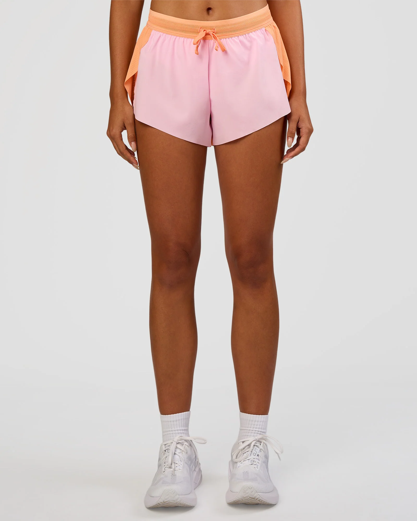 Accelerate 3" Mid-Rise Running Short - Cantaloupe-Marshmallow - Image 8