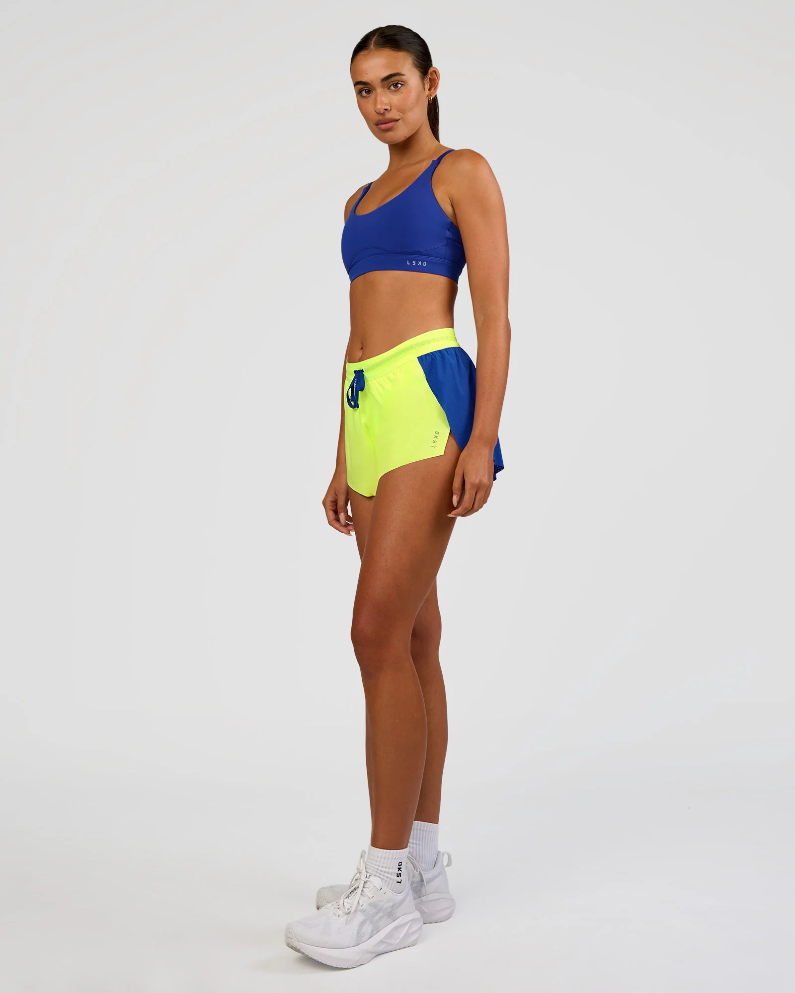 Accelerate 3" Mid-Rise Running Short - Electric Indigo-Lime Glo - Image 8
