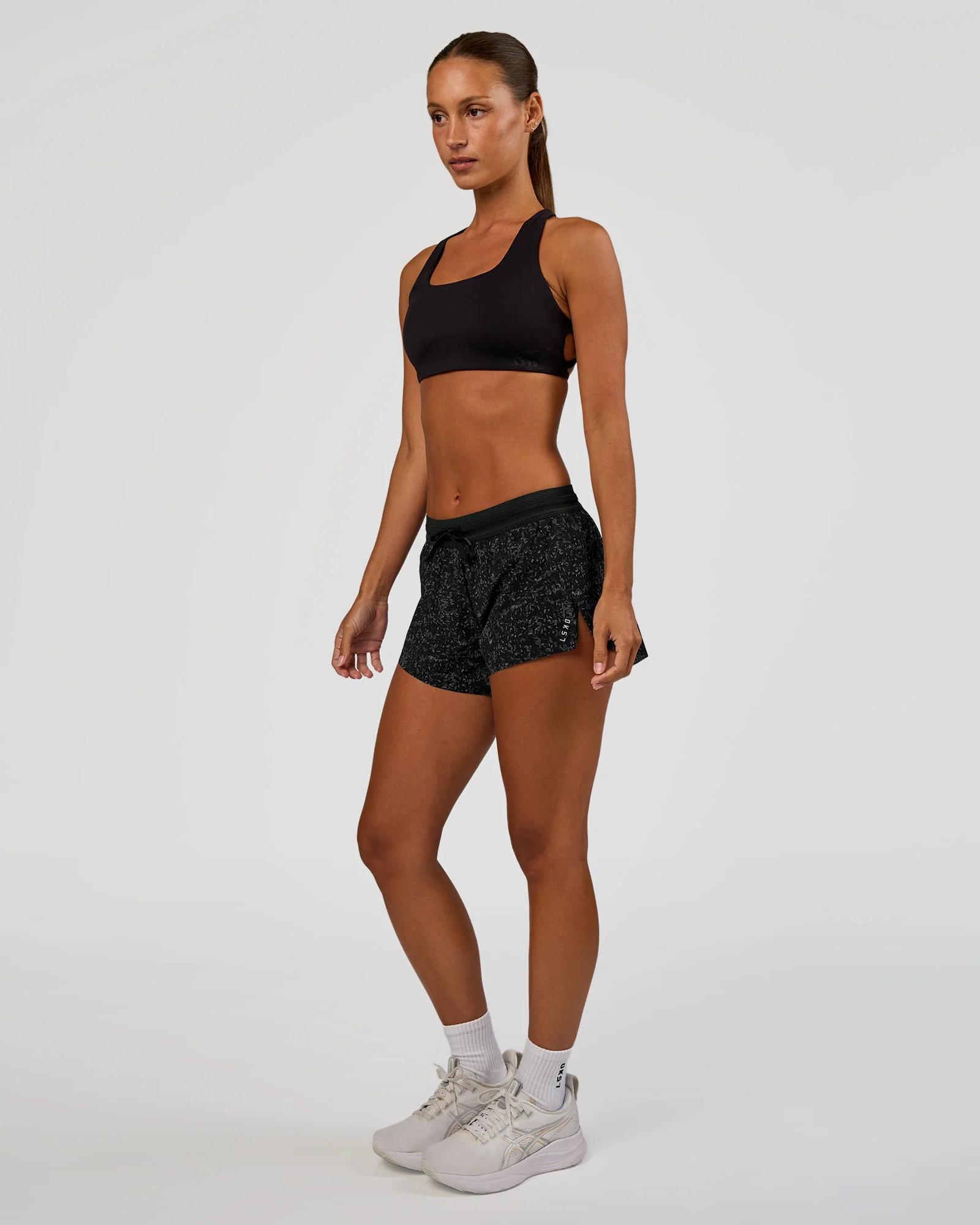 Accelerate 3" Mid-Rise Running Short - Energy Print Black - Image 6