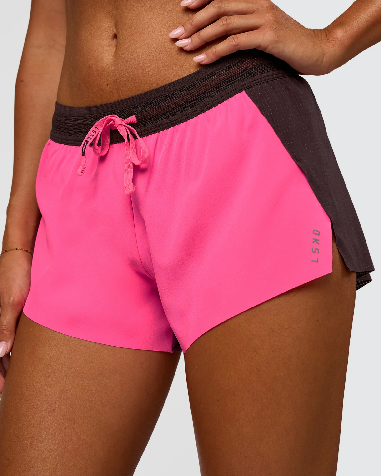 Accelerate 3" Mid-Rise Running Short - Midnight Plum-Sugar Plum - Image 2