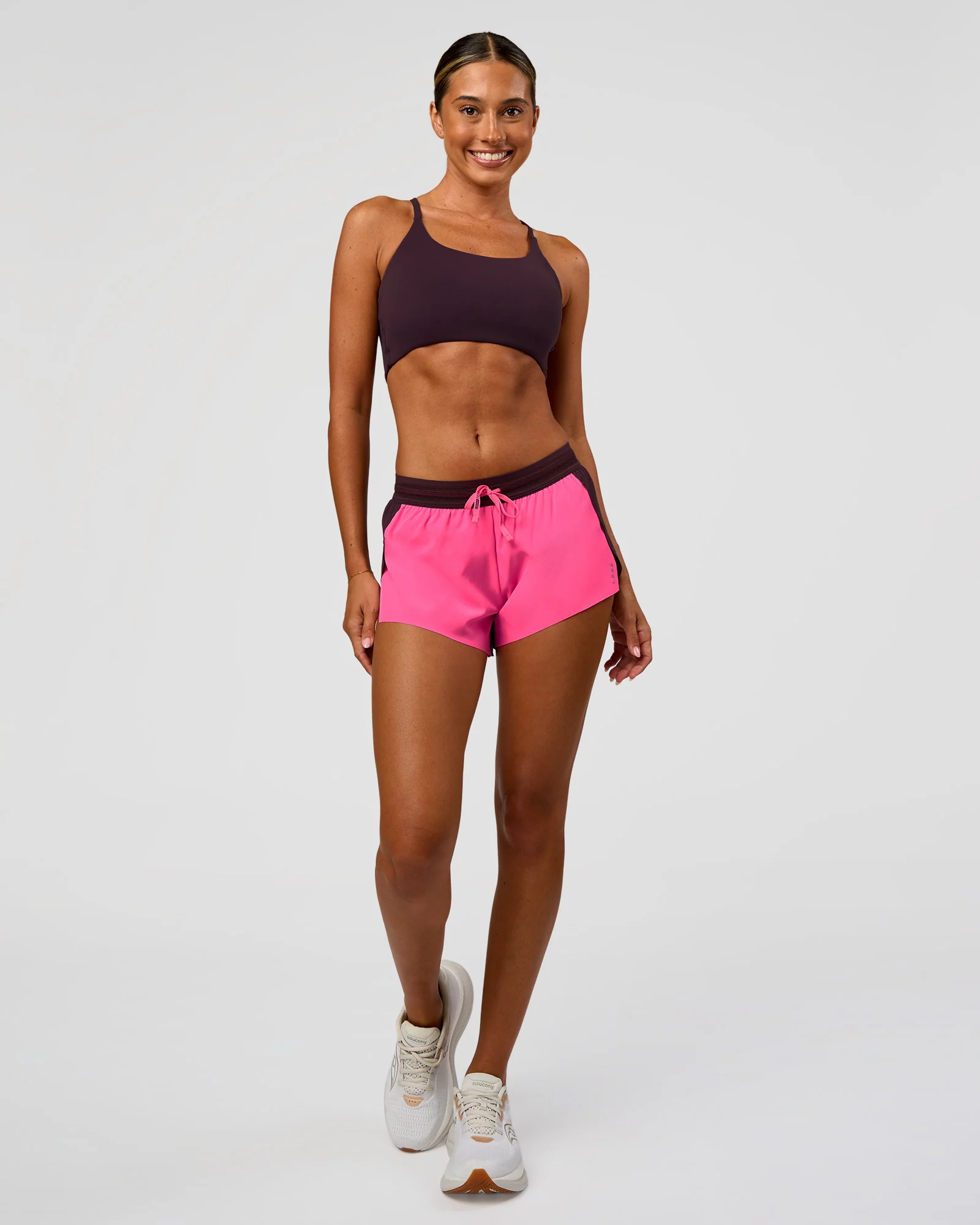 Accelerate 3" Mid-Rise Running Short - Midnight Plum-Sugar Plum - Image 3