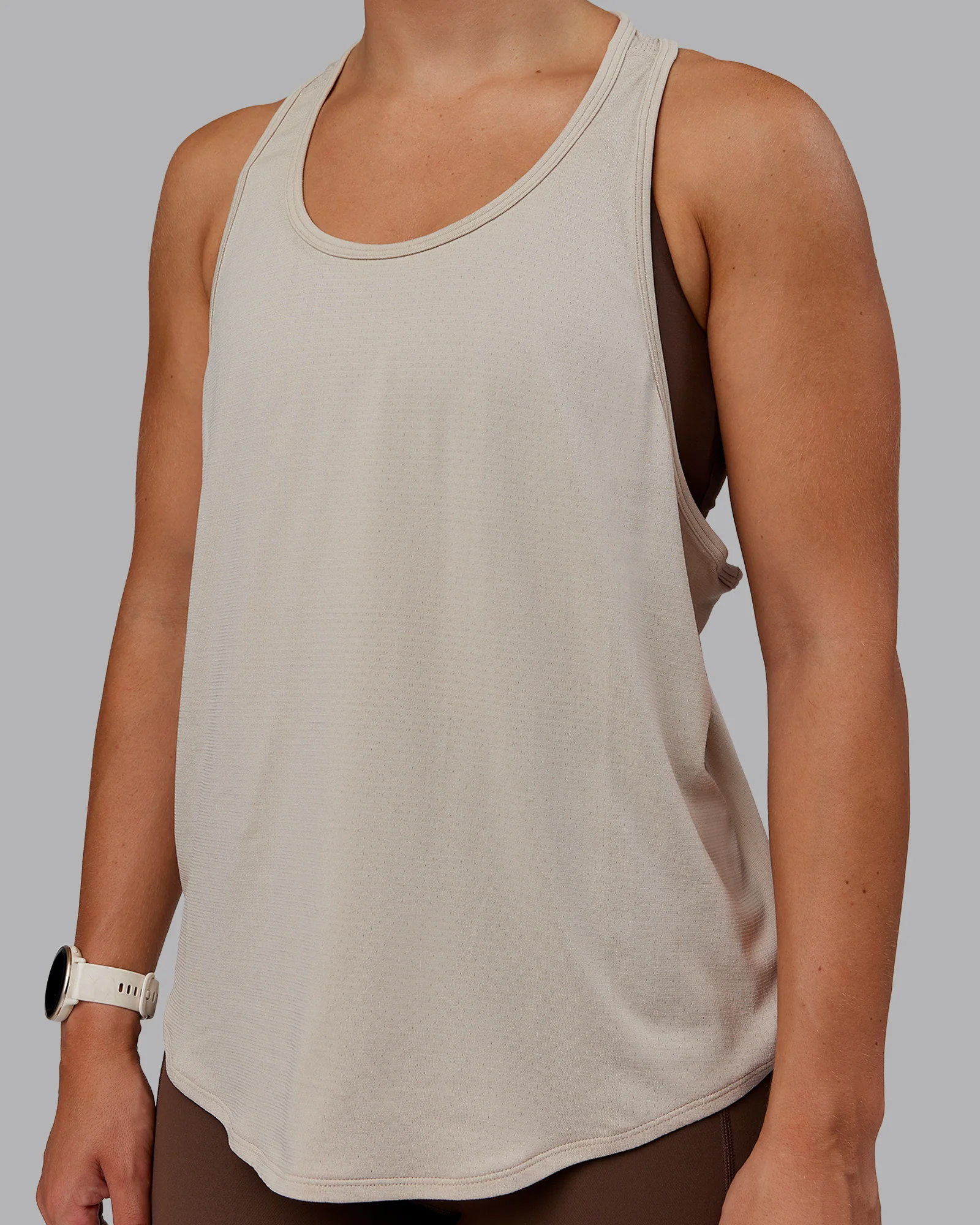 AeroFLX+ Drop Armhole Seamless Tank - Shale Beige/Shale Beige - Image 3