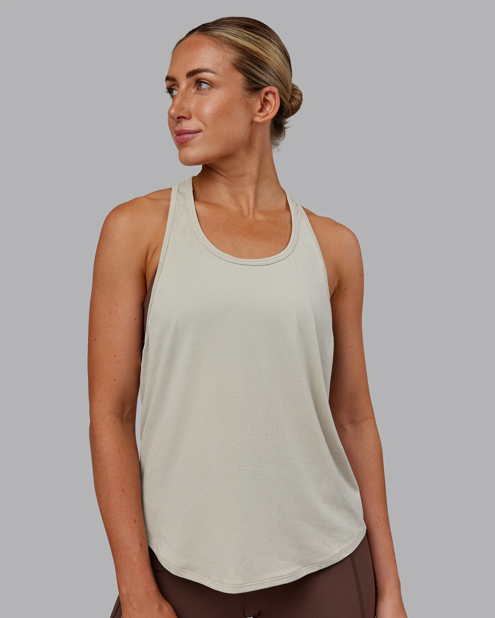 AeroFLX+ Drop Armhole Seamless Tank - Shale Beige/Shale Beige - Image 7