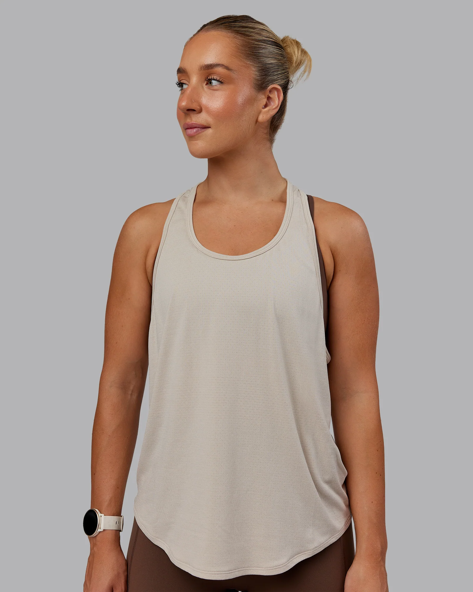 AeroFLX+ Drop Armhole Seamless Tank - Shale Beige/Shale Beige - Image 9
