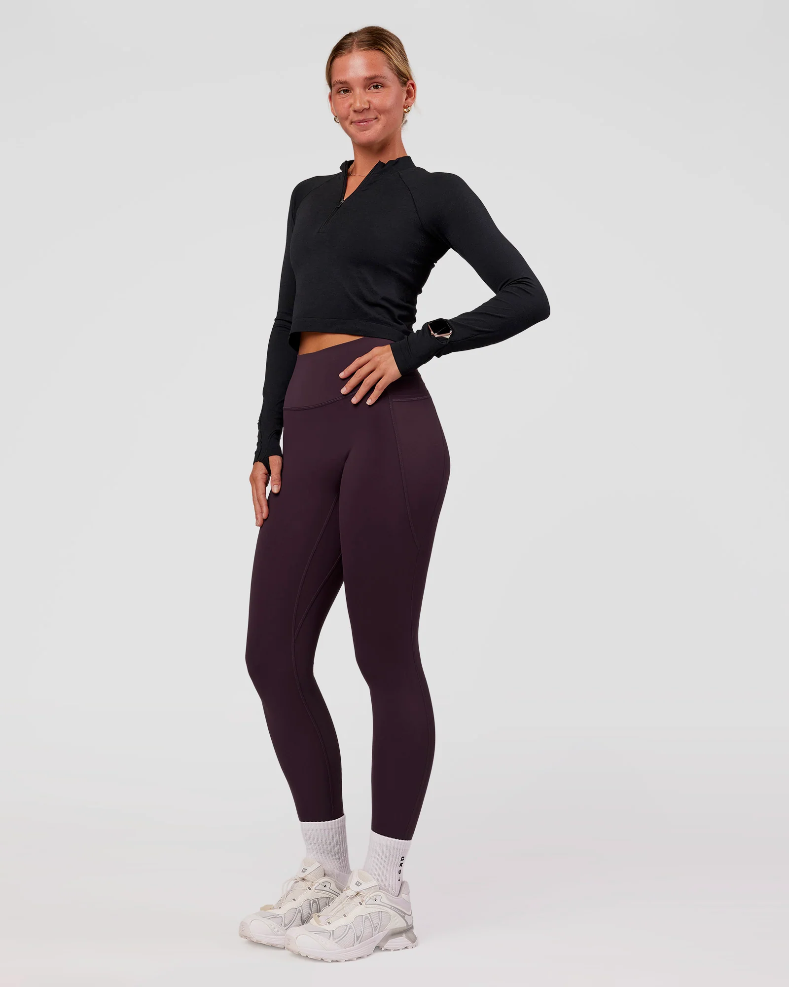 AeroFLX+ Long Sleeve Skimmer Half Zip - Black Marl - Image 5