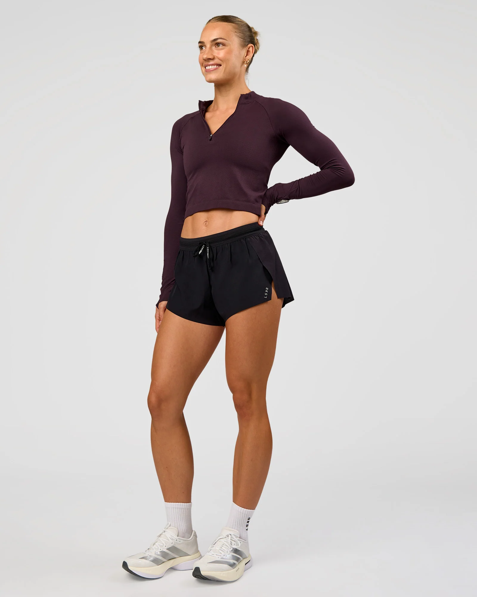 AeroFLX+ Long Sleeve Skimmer Half Zip - Midnight Plum/Midnight Plum - Image 3