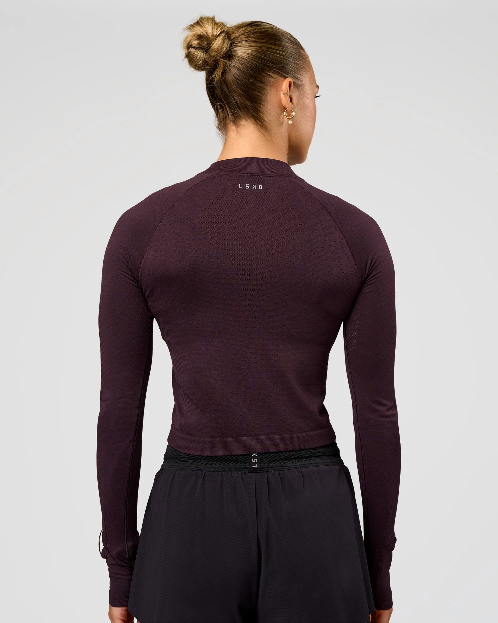 AeroFLX+ Long Sleeve Skimmer Half Zip - Midnight Plum/Midnight Plum - Image 4