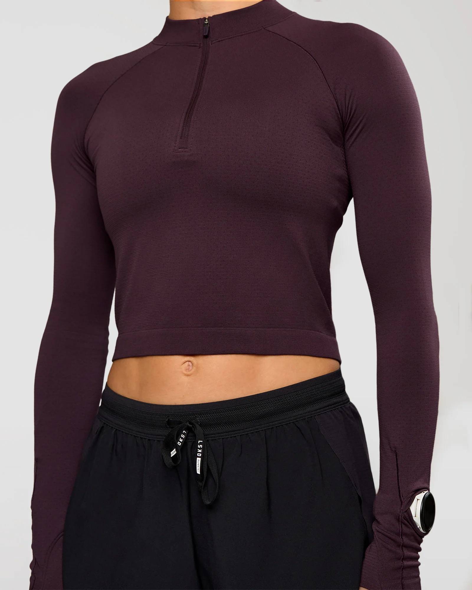 AeroFLX+ Long Sleeve Skimmer Half Zip - Midnight Plum/Midnight Plum - Image 7