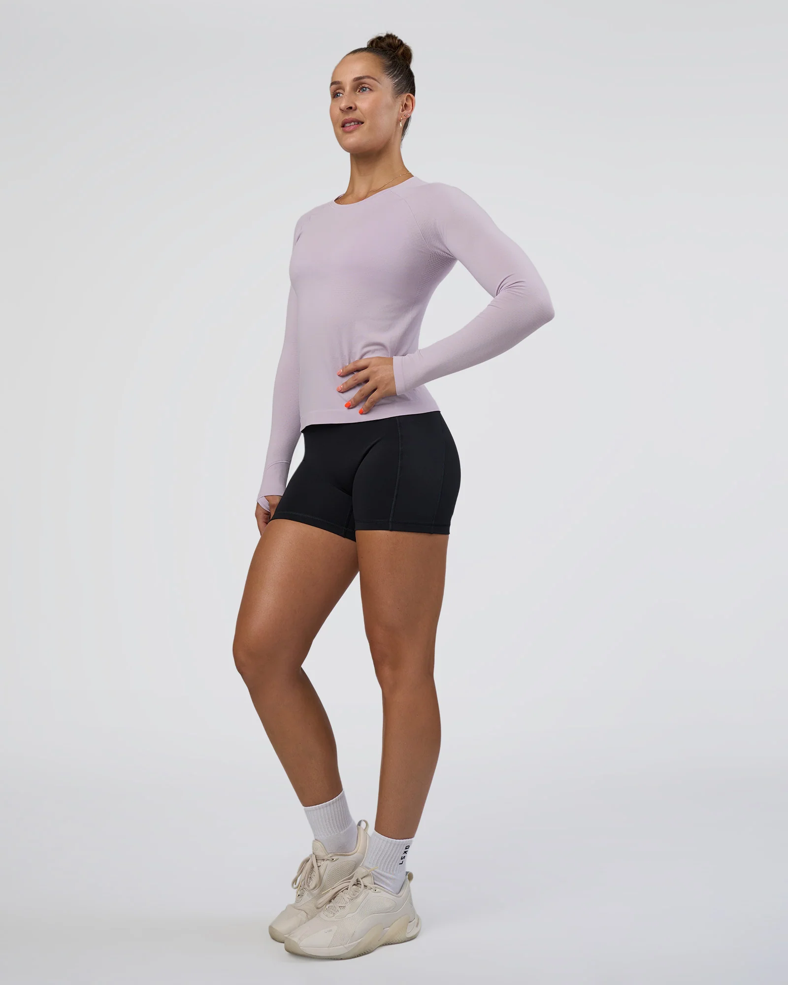 AeroFLX+ Seamless Long Sleeve Tee - Fair Orchid/Fair Orchid - Image 5