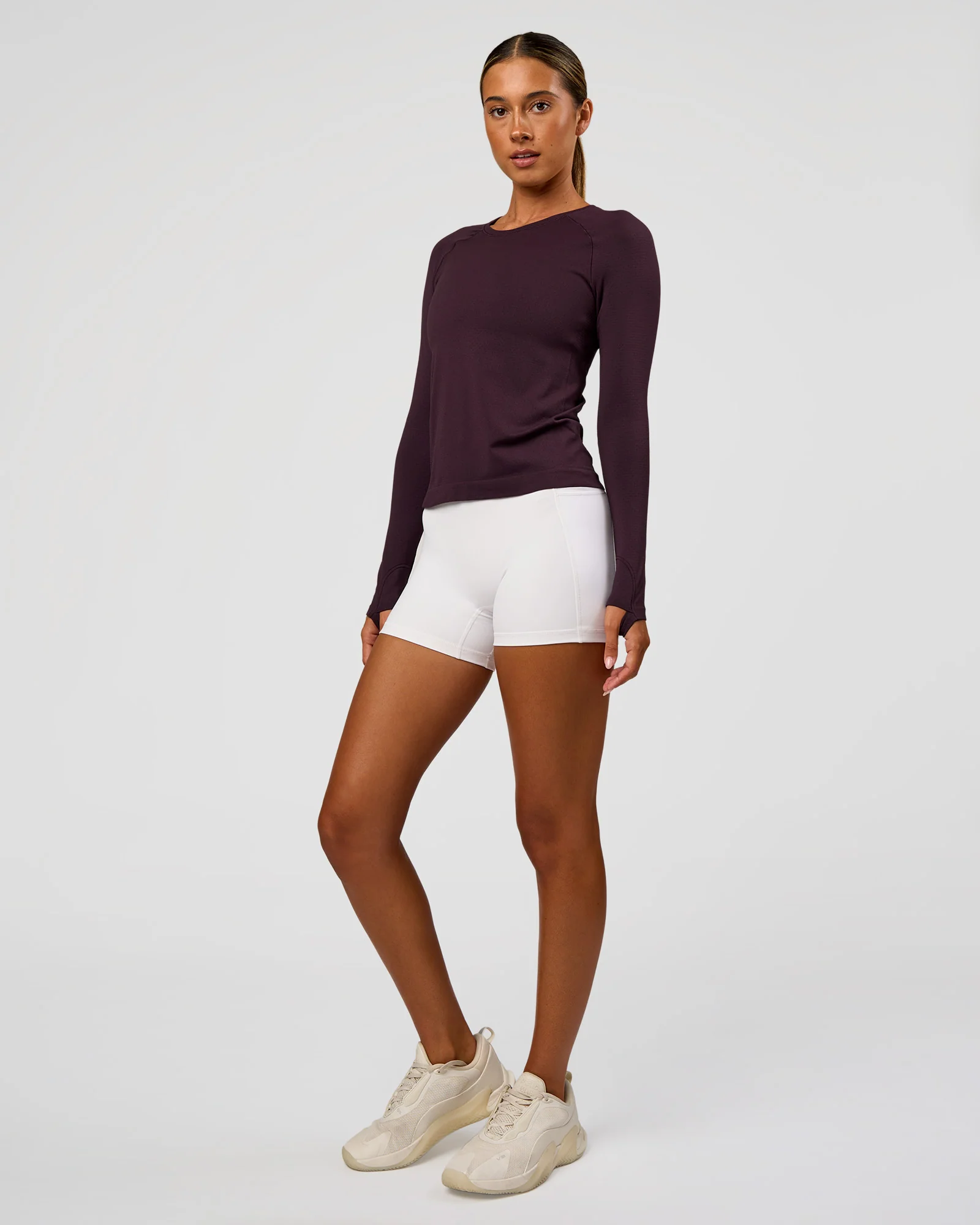 AeroFLX+ Seamless Long Sleeve Tee - Midnight Plum/Midnight Plum - Image 4