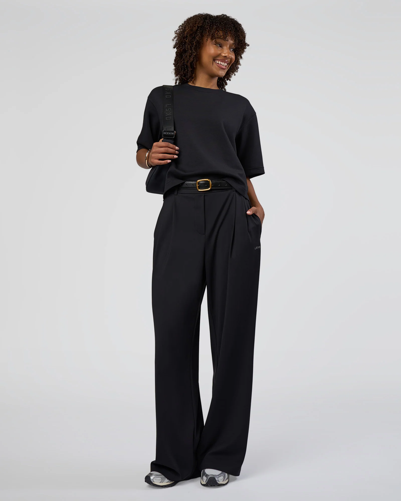 AfterDark ZeroCrease Cropped Tee - Black - Image 2