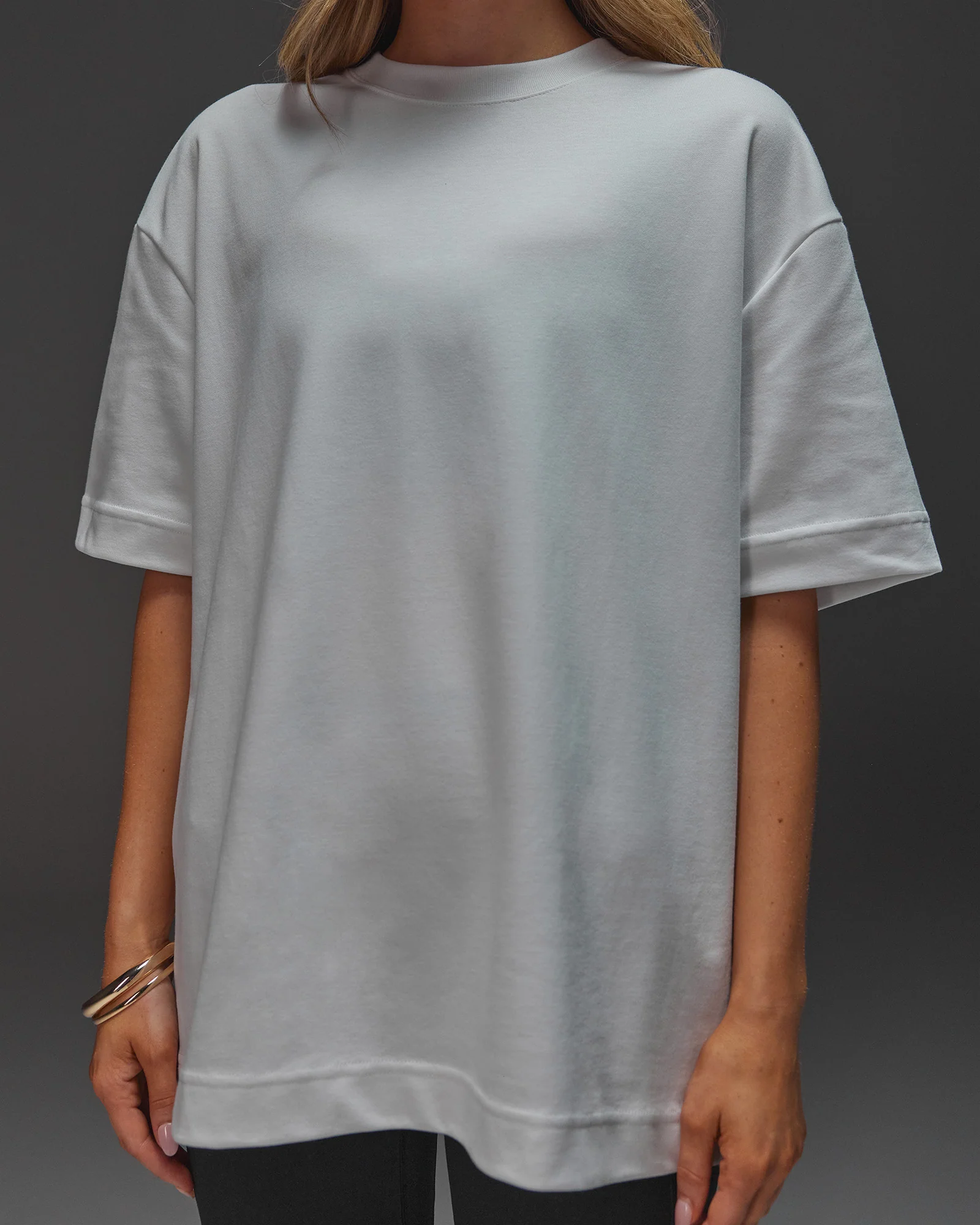 AfterDark ZeroCrease Oversized Tee - White - Image 17