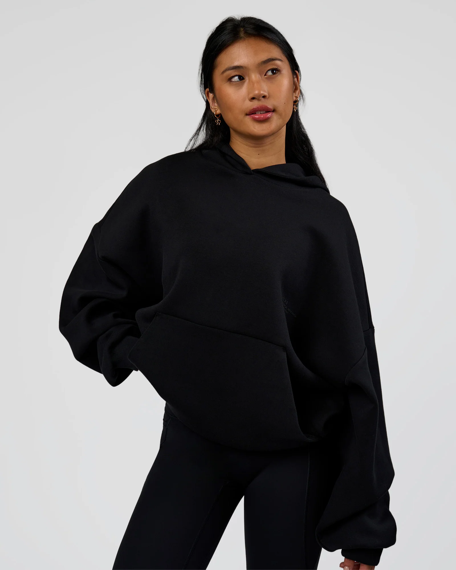 AfterDark ZeroCrease Oversized Hoodie - Black - Image 12