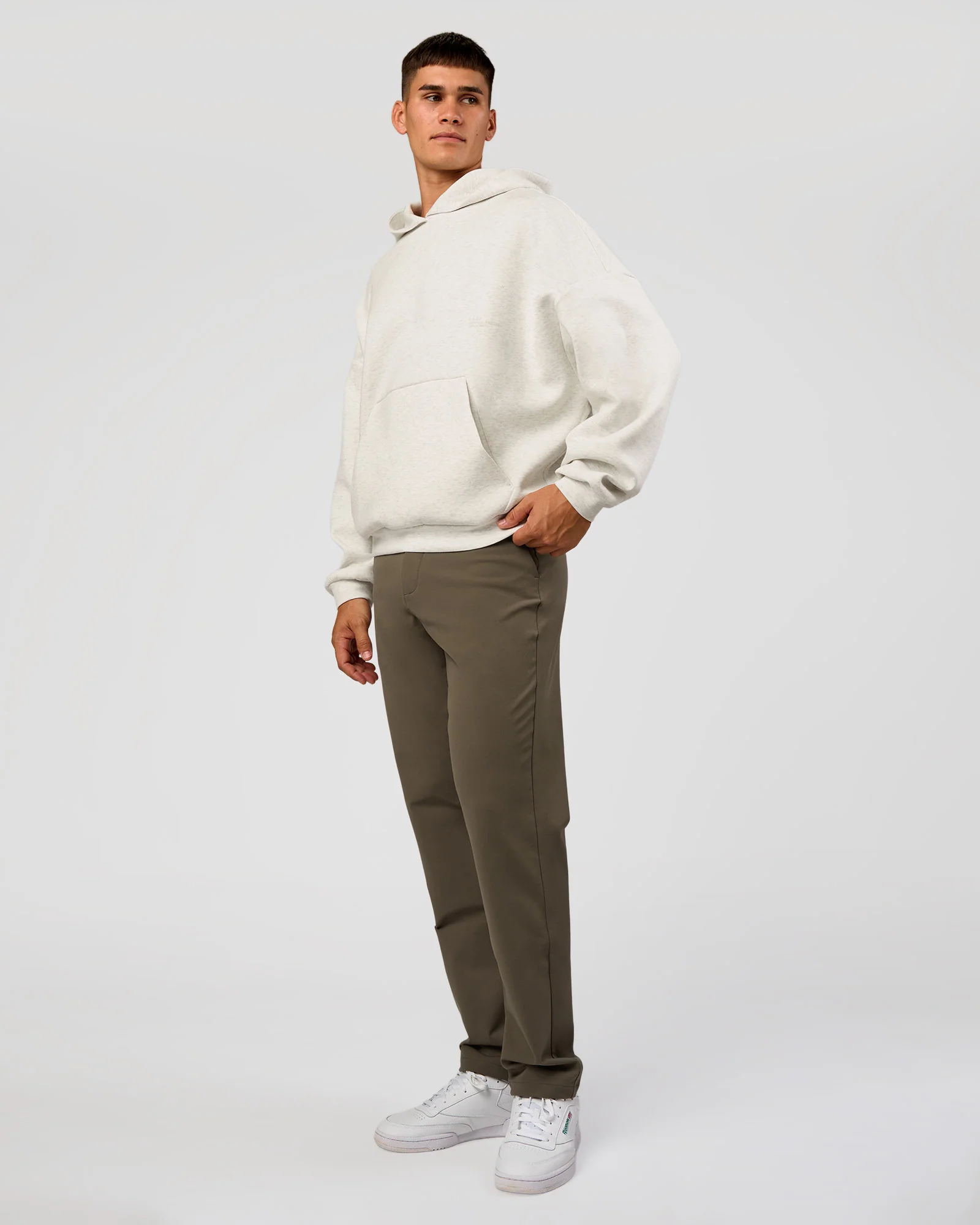 AfterDark ZeroCrease Oversized Hoodie - Silver Marl - Image 10