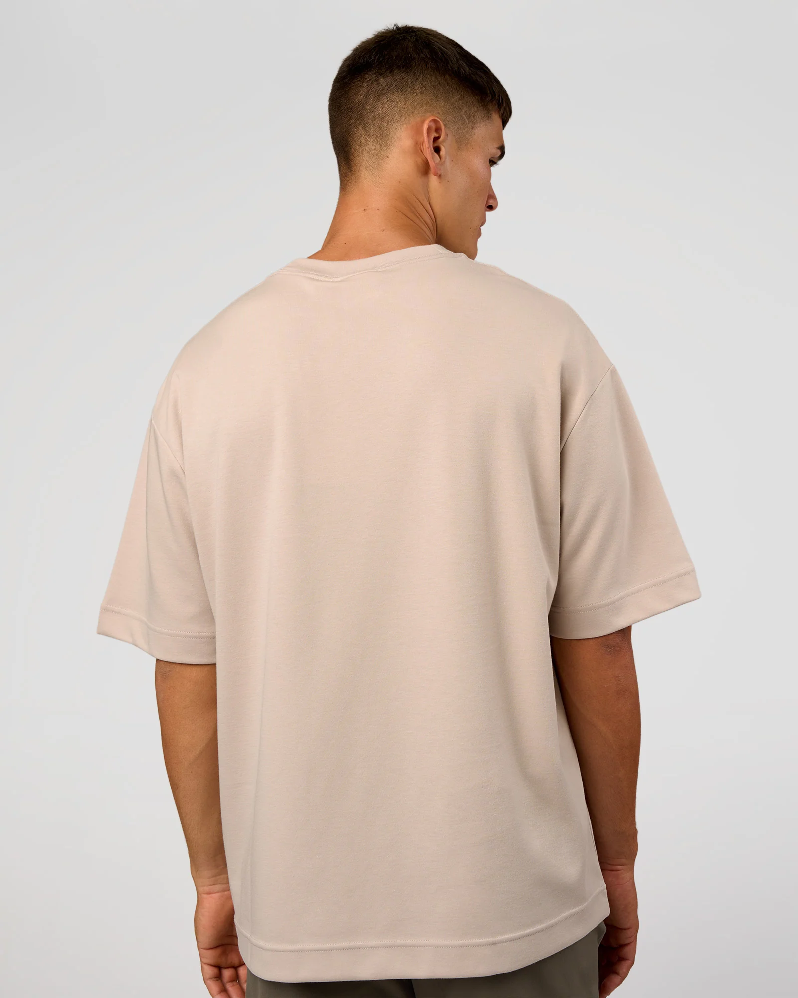 AfterDark ZeroCrease Oversized Tee - Shale Beige - Image 6