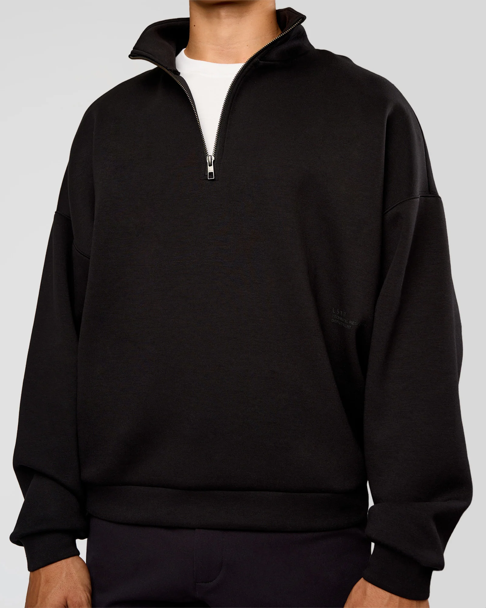 AfterDark ZeroCrease Quarter Zip - Black - Image 11