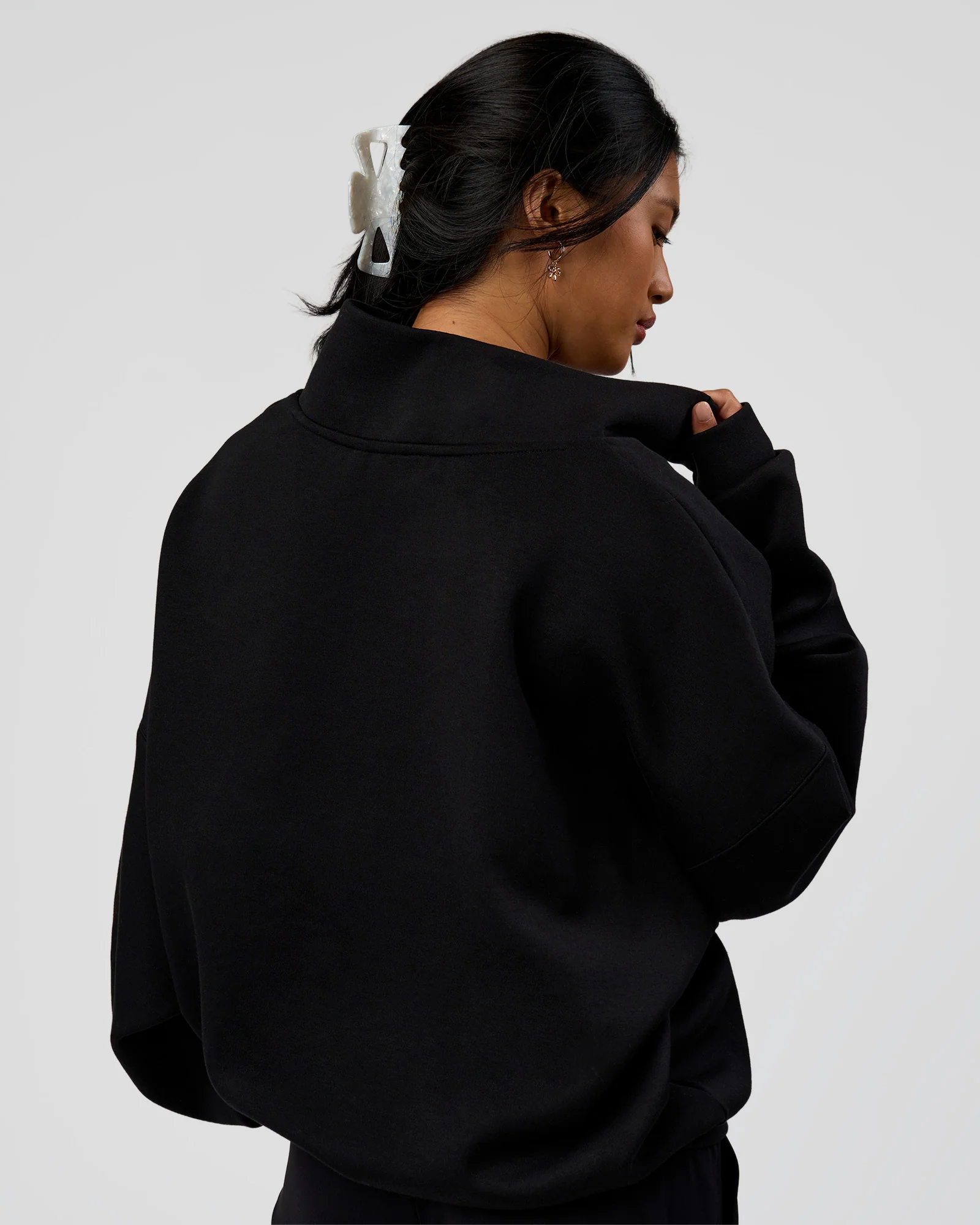 AfterDark ZeroCrease Quarter Zip - Black - Image 8