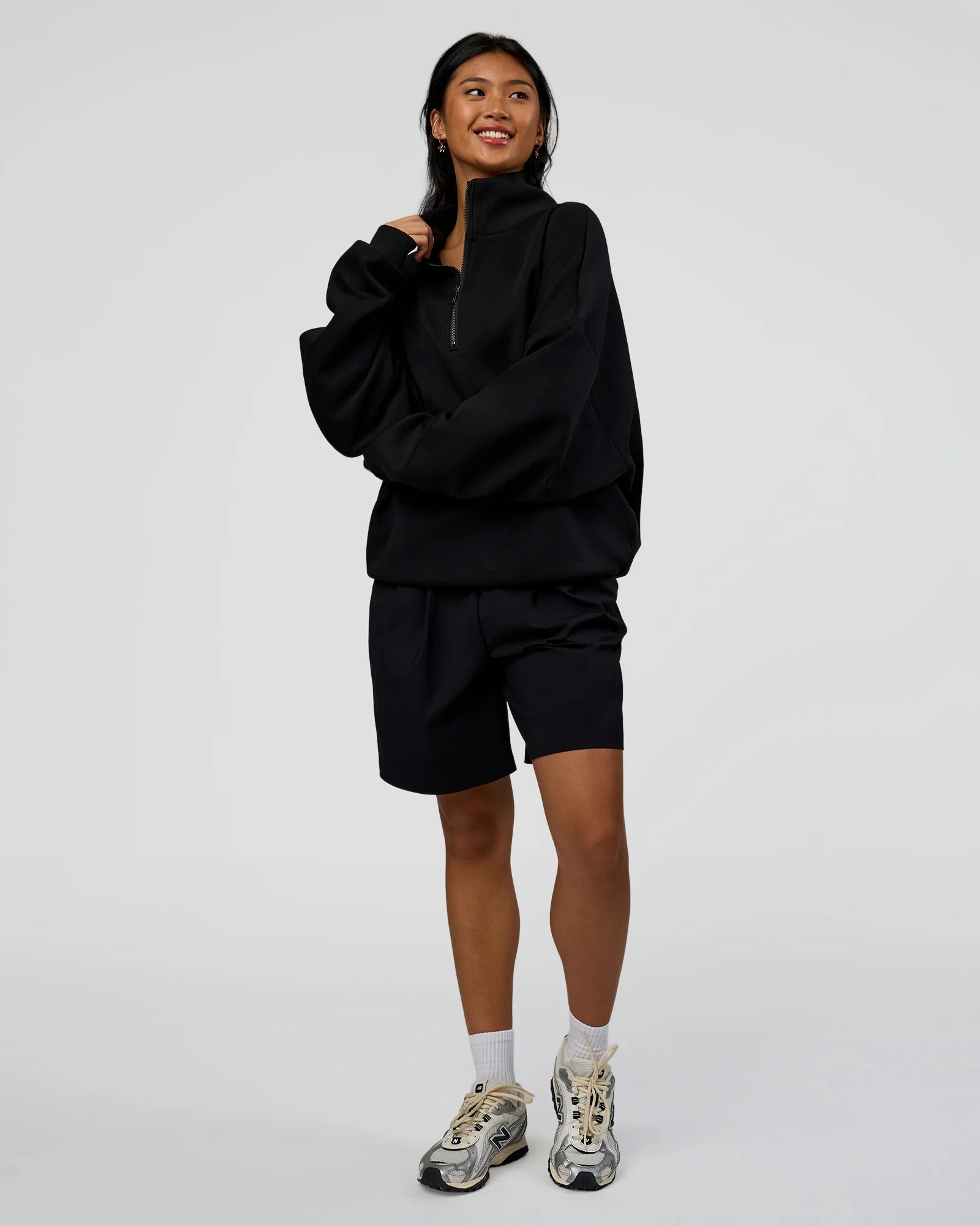 AfterDark ZeroCrease Quarter Zip - Black - Image 9