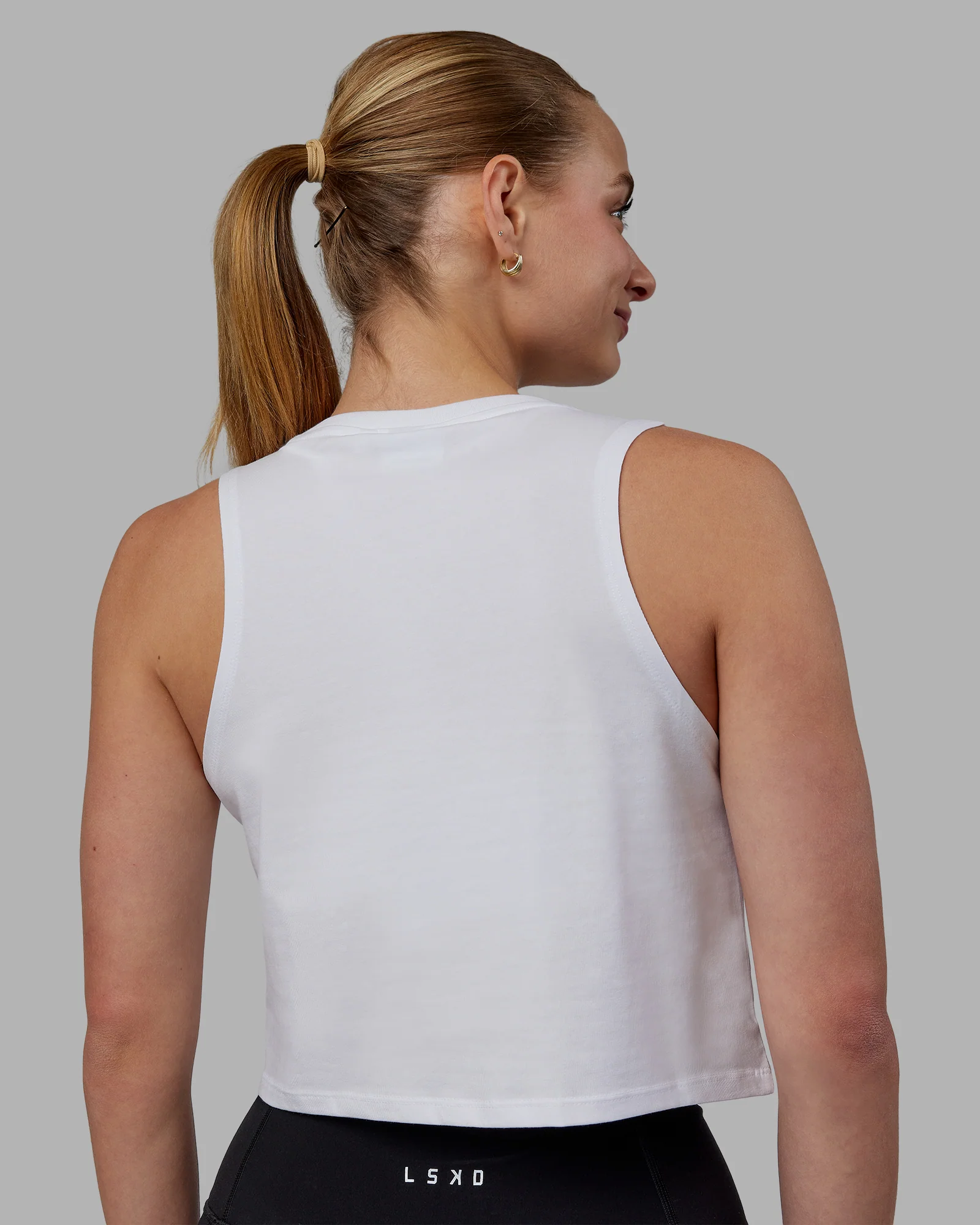 Agile FLXCotton Tank - White-Black - Image 3