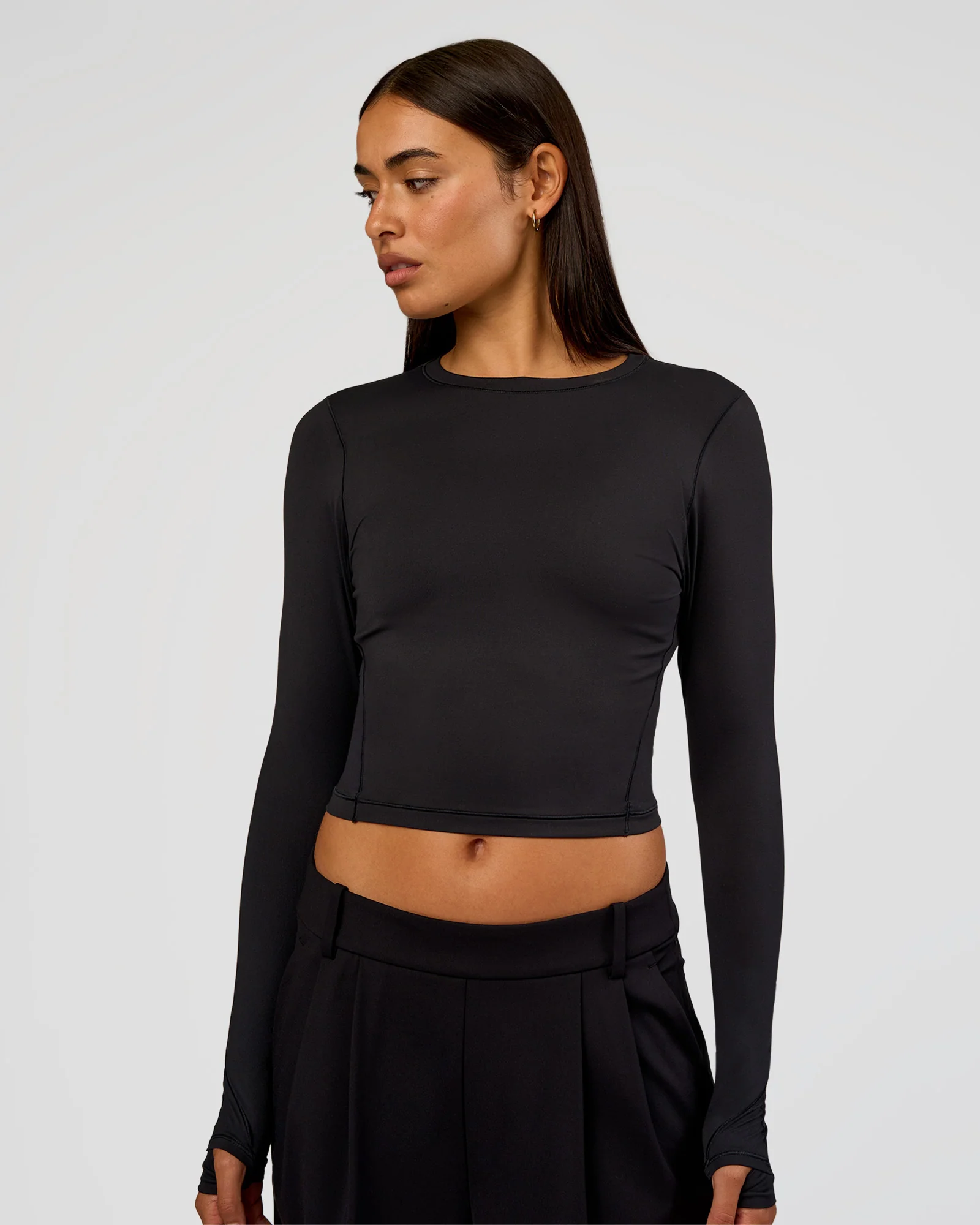 All Day Long Sleeve Tee - Black - Image 2