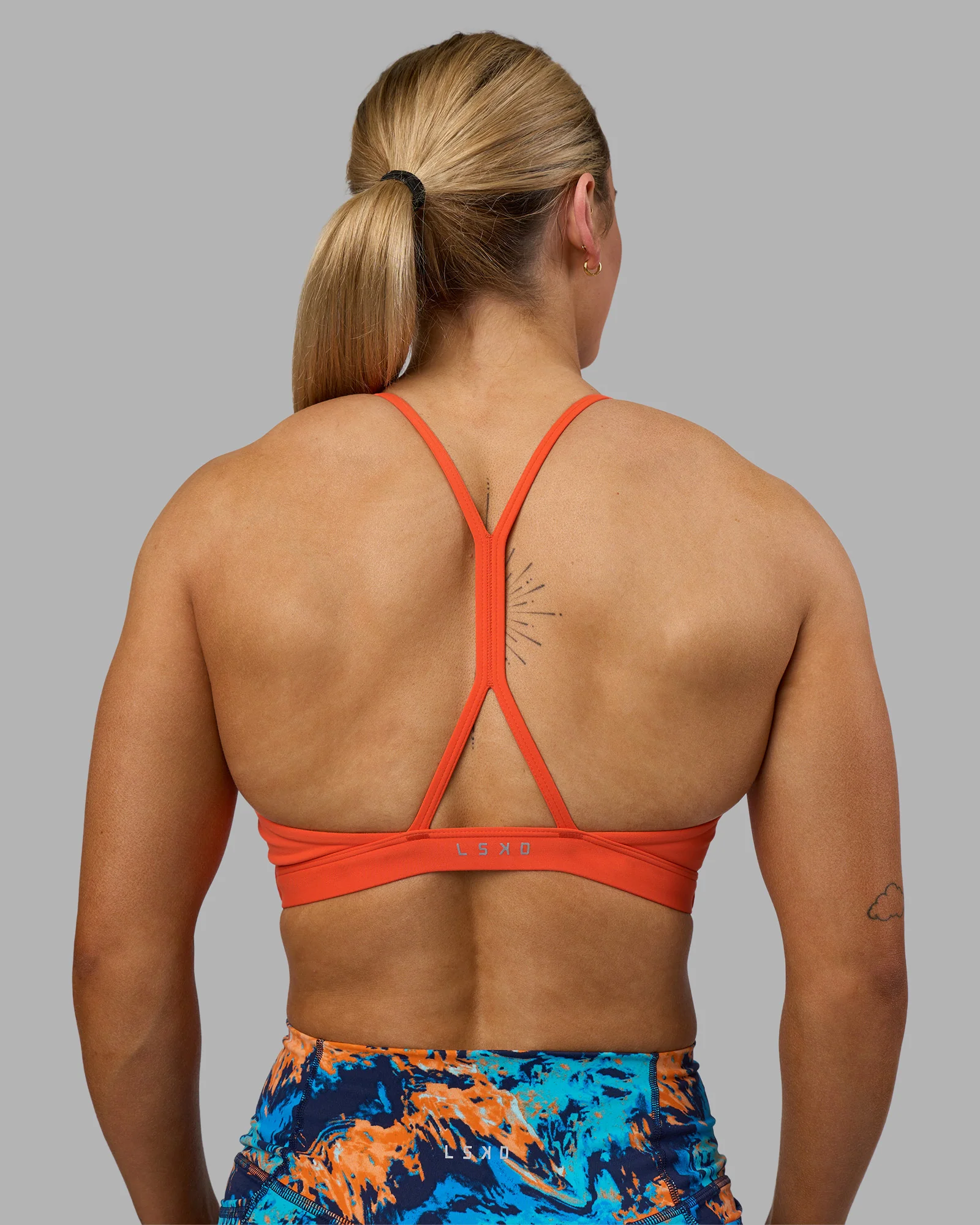 AMRAP High Neck Sports Bra - Ultra Orange - Image 2