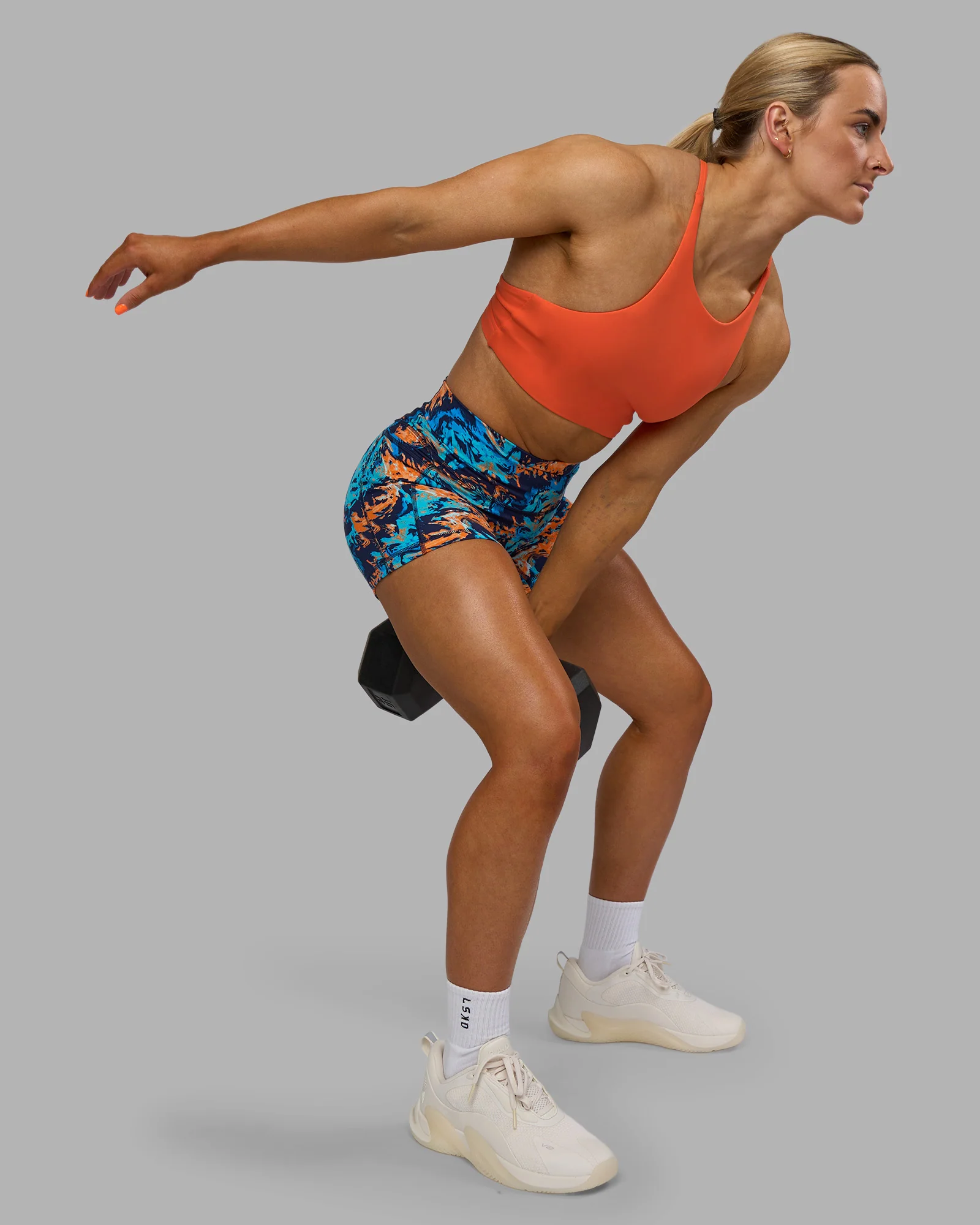AMRAP High Neck Sports Bra - Ultra Orange - Image 7