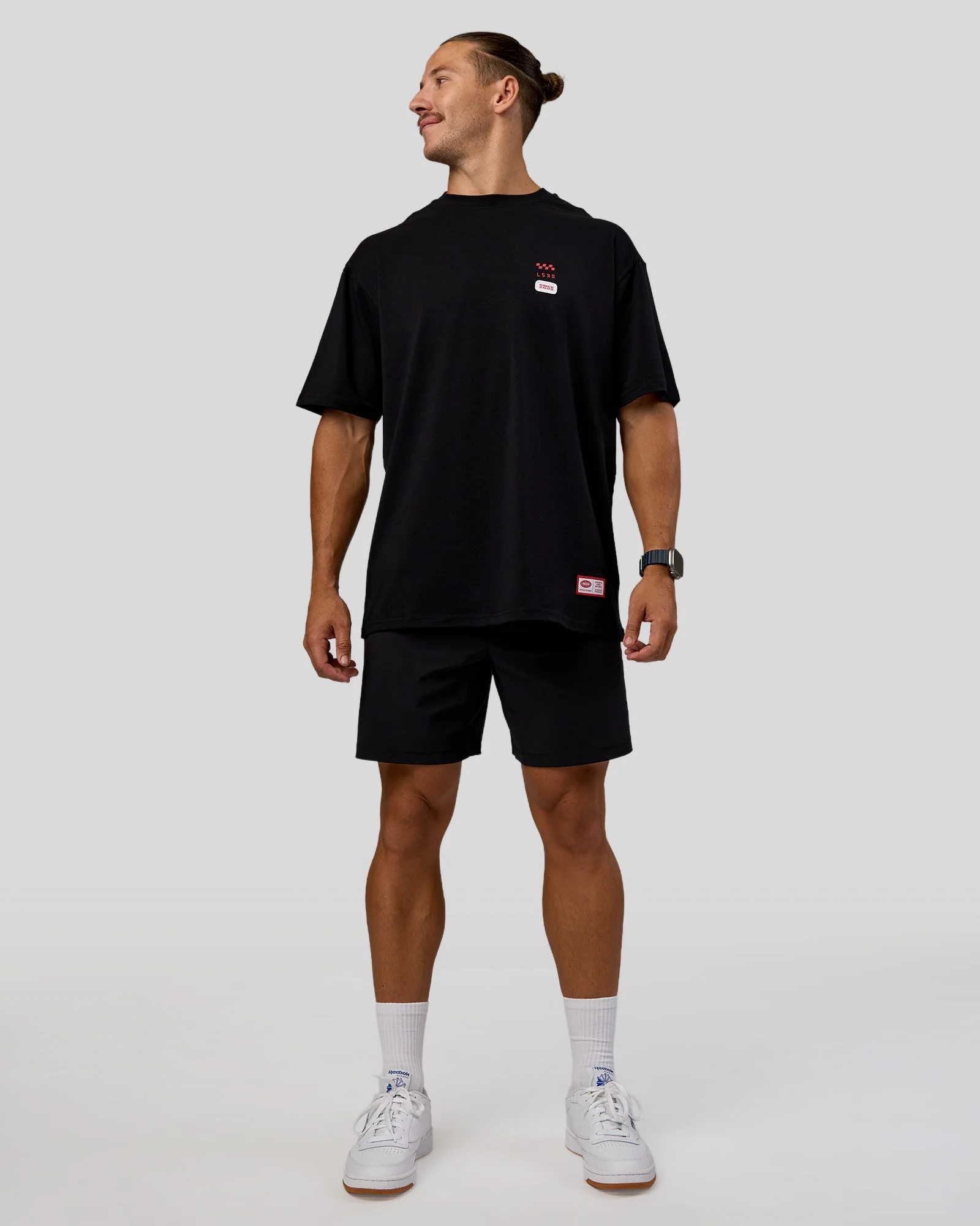 Archive FLXCotton Oversized Tee - Black-Scarlet - Image 10