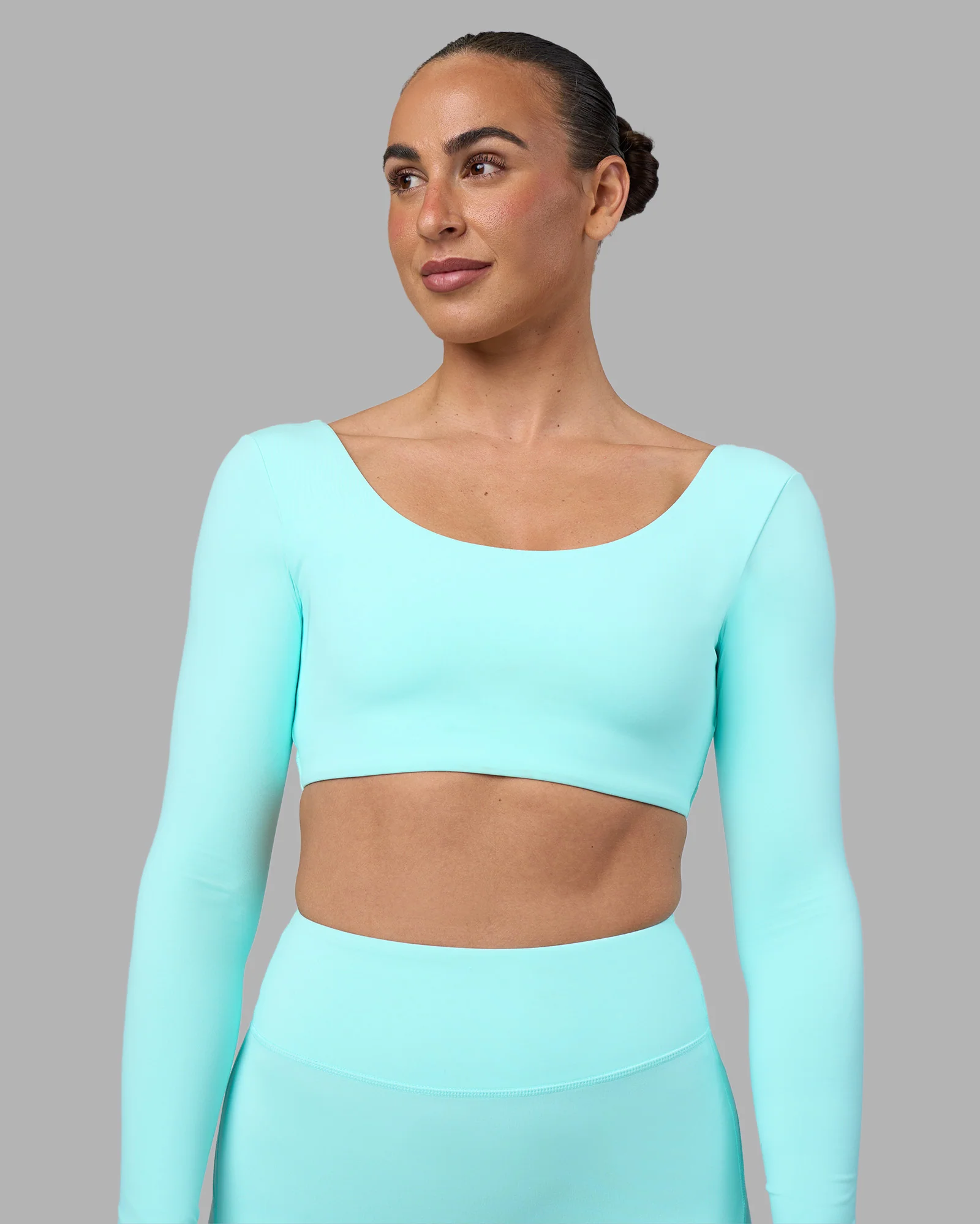 Aria Long Sleeve Sports Bra - Island Paradise - Image 4