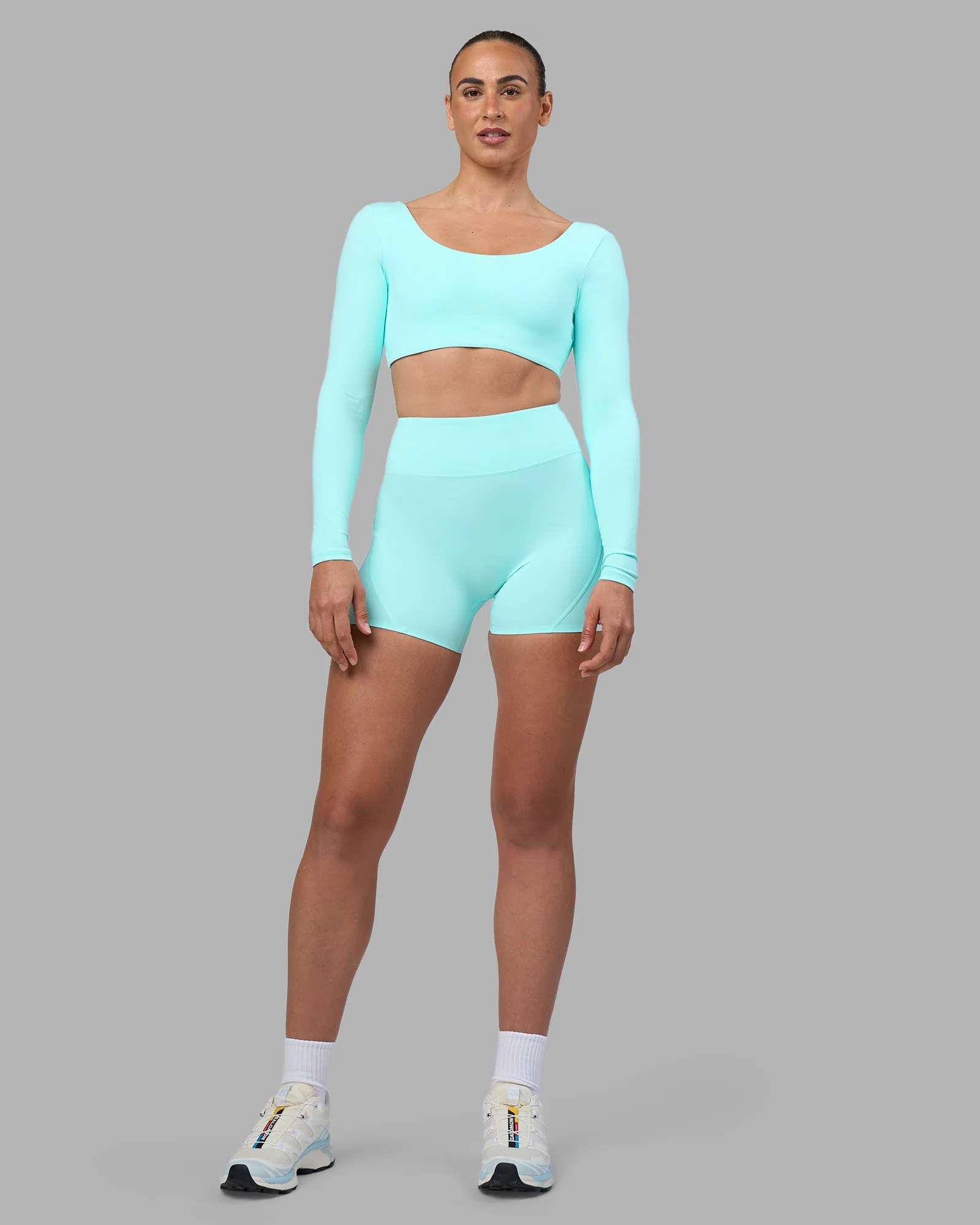 Aria Long Sleeve Sports Bra - Island Paradise - Image 8