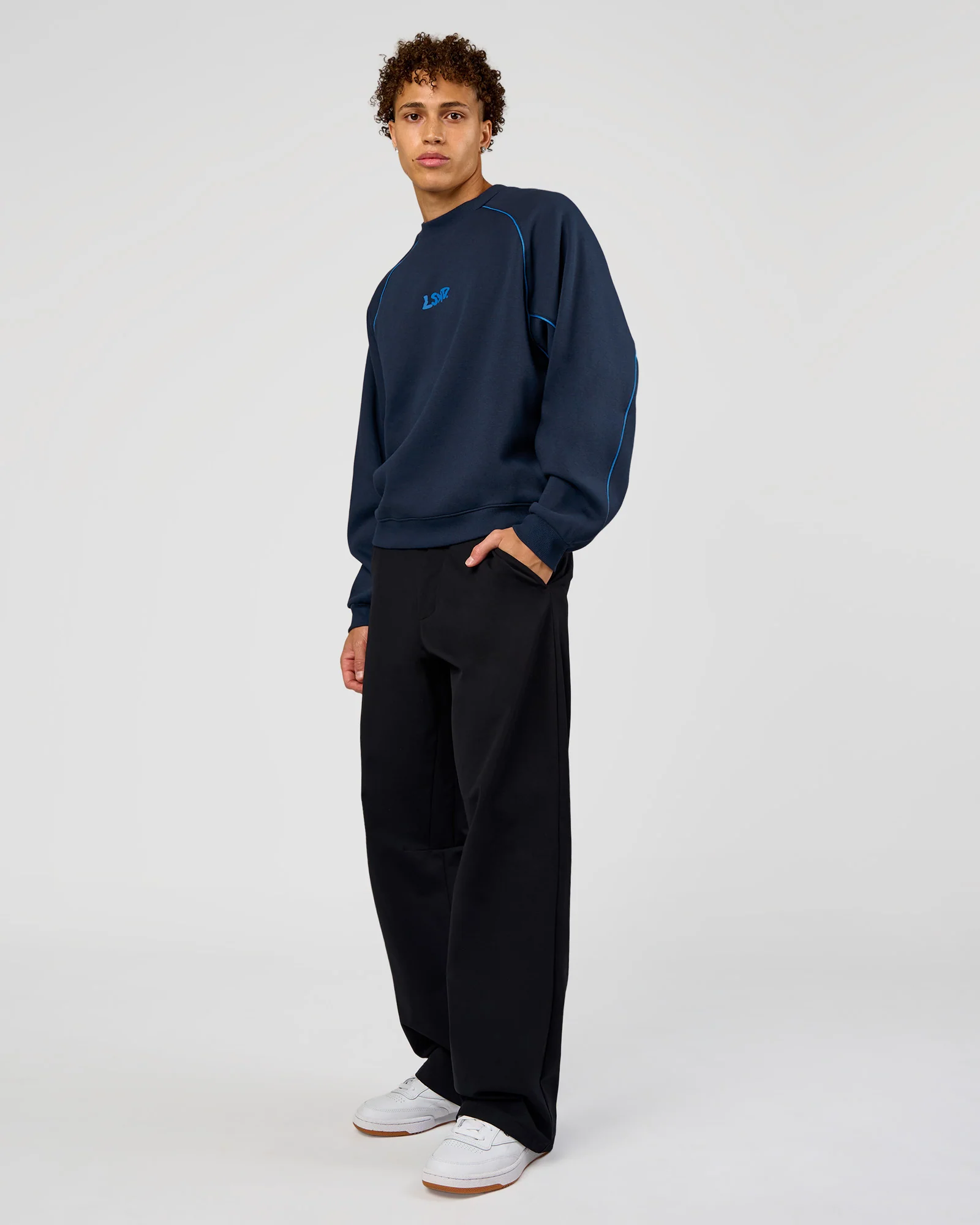 Axis Boxy Crew Sweater - Future Navy-Palace Blue - Image 3