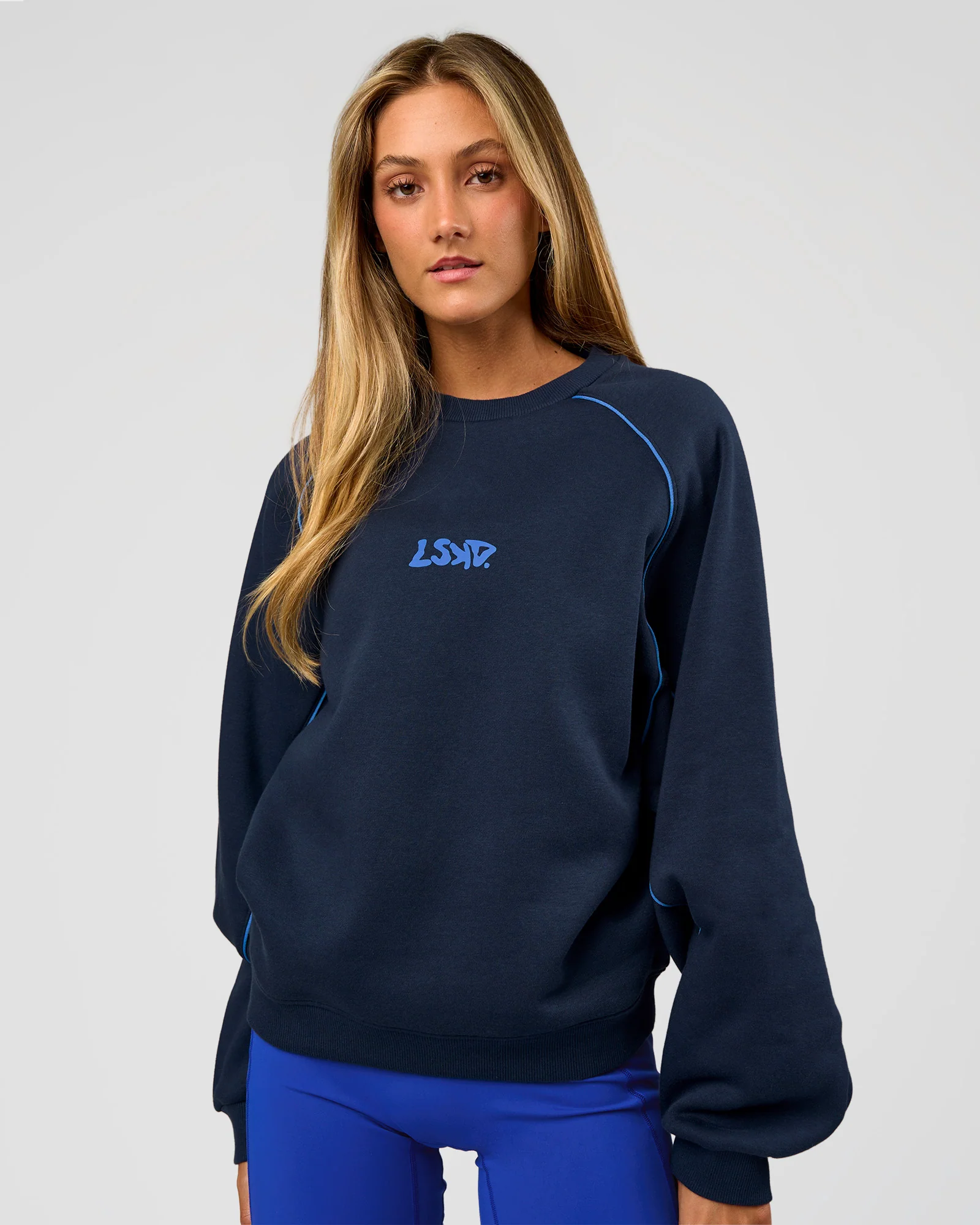 Axis Boxy Crew Sweater - Future Navy-Palace Blue - Image 4