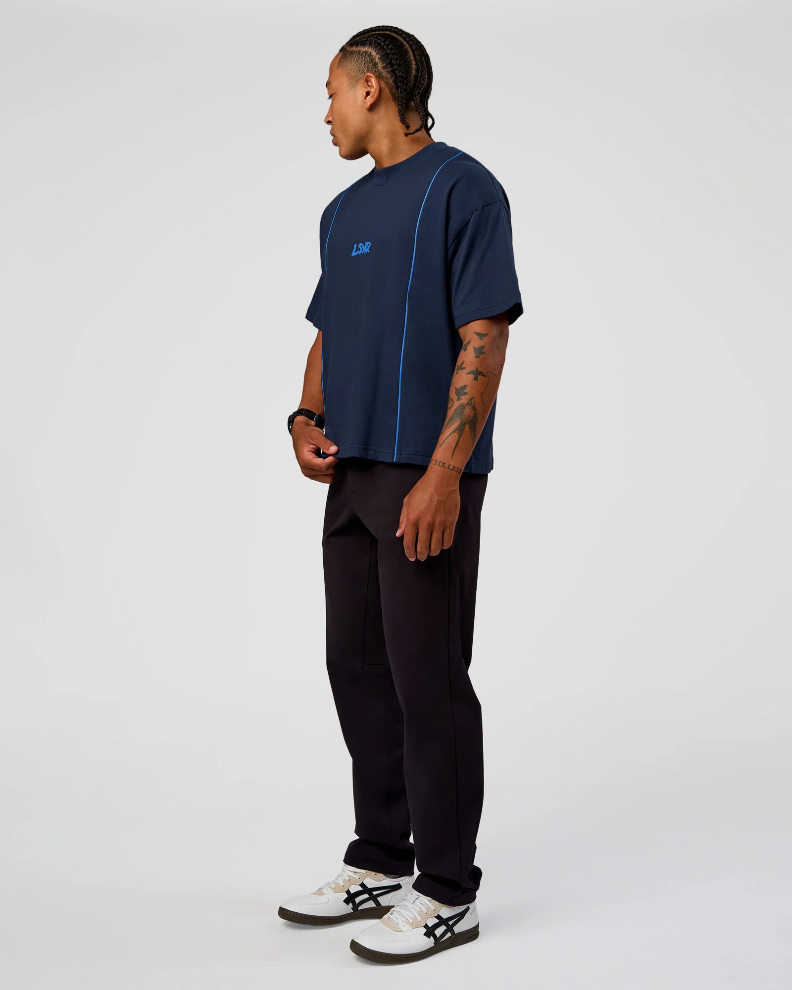 Axis Heavyweight Oversized Boxed Tee - Future Navy-Palace Blue - Image 10