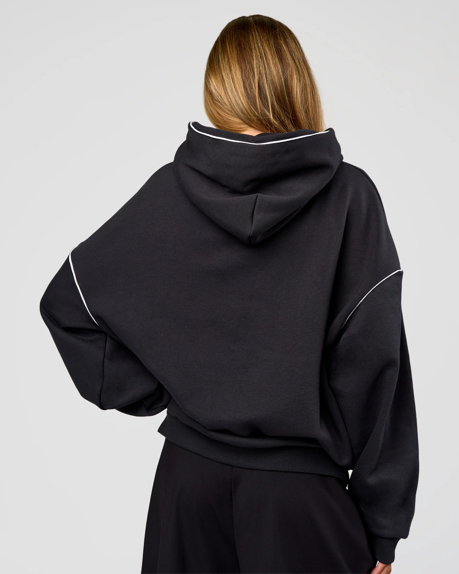 Axis Oversized Hoodie - Caviar-White - Image 8