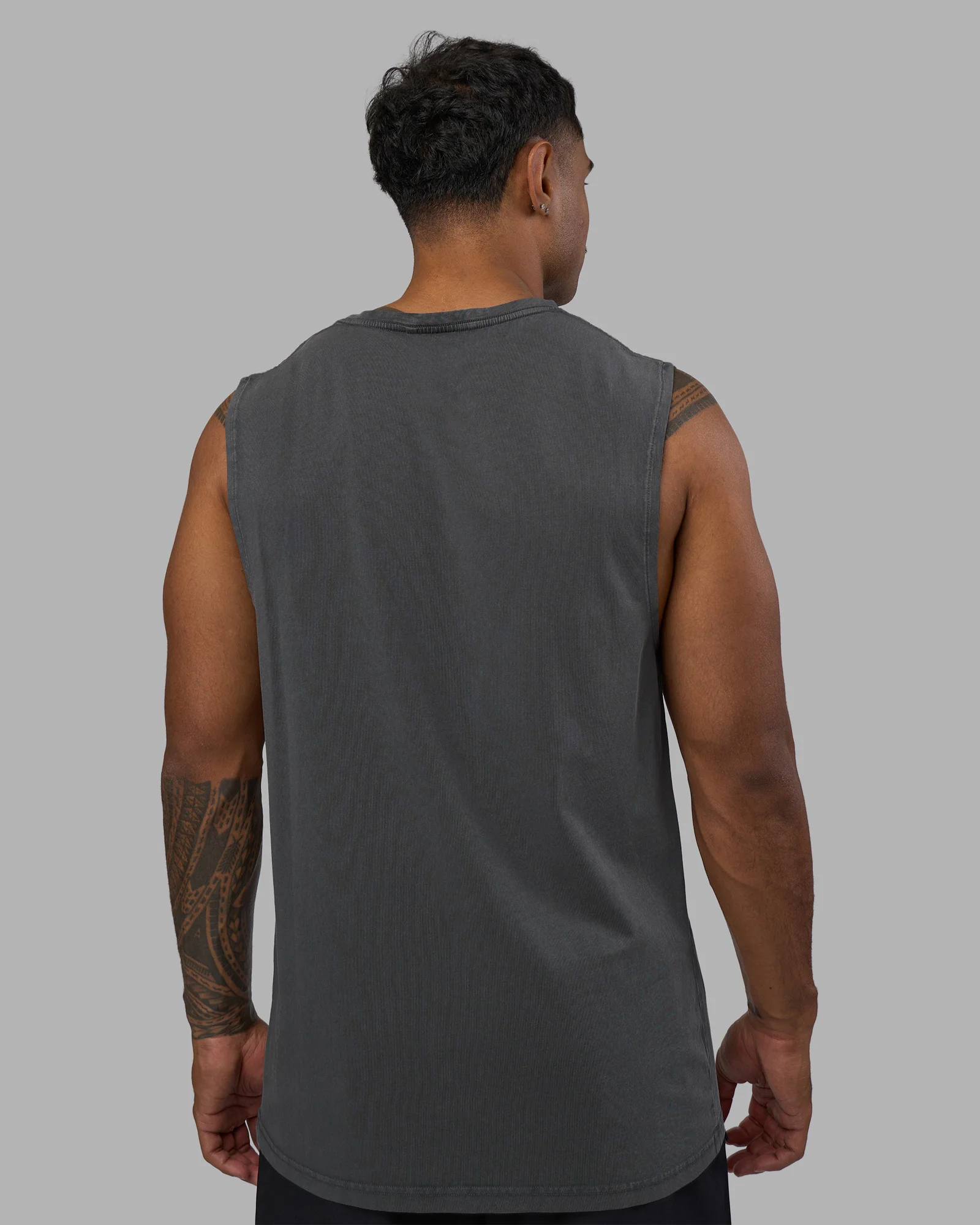 Base FLXCotton Tank - Dark Storm Washed - Image 3