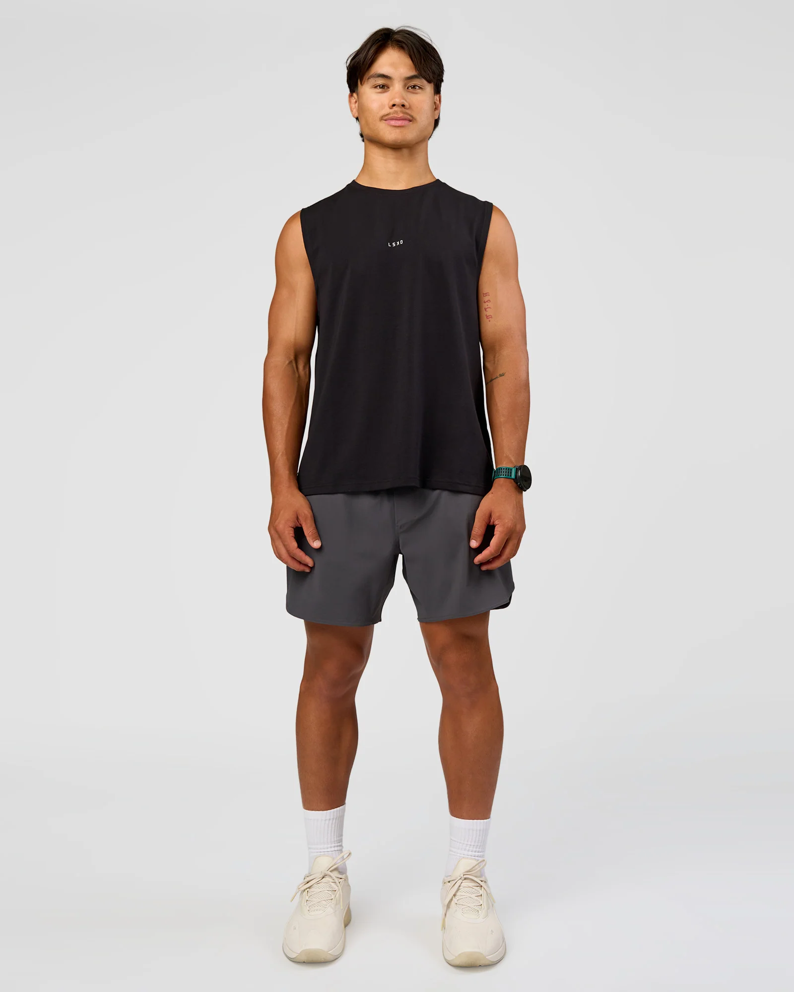 Base FLXCotton Tank Regular Fit -8cm - Black - Image 5