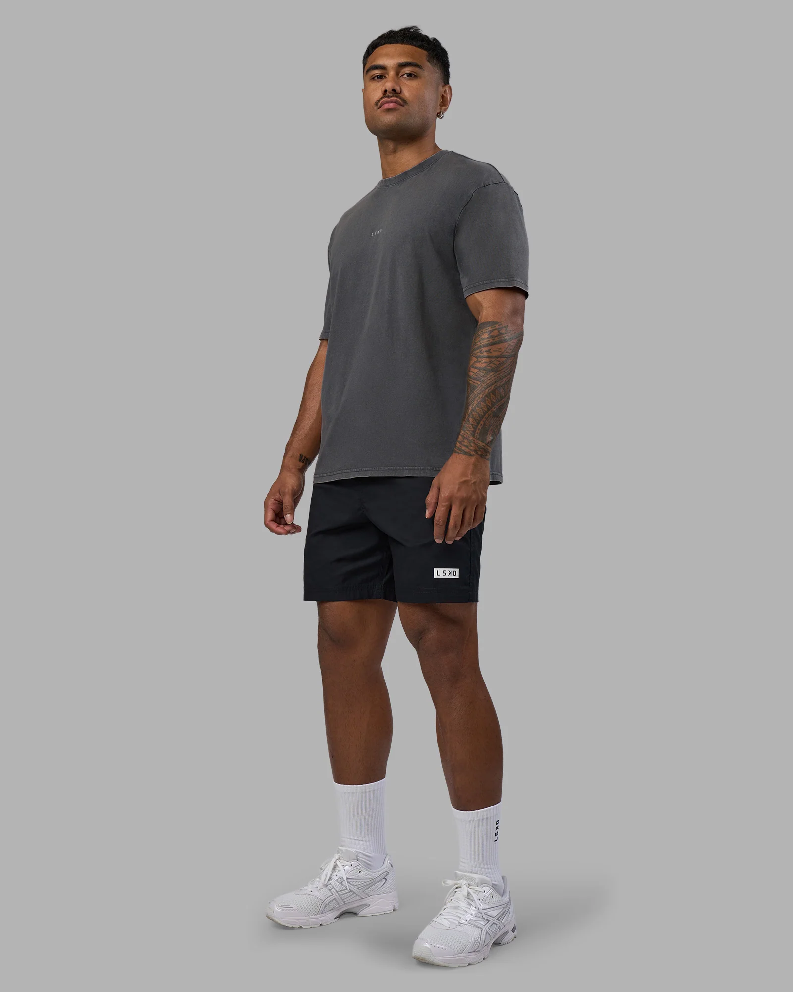 Base FLXCotton Tee Oversized - Dark Storm Washed - Image 4